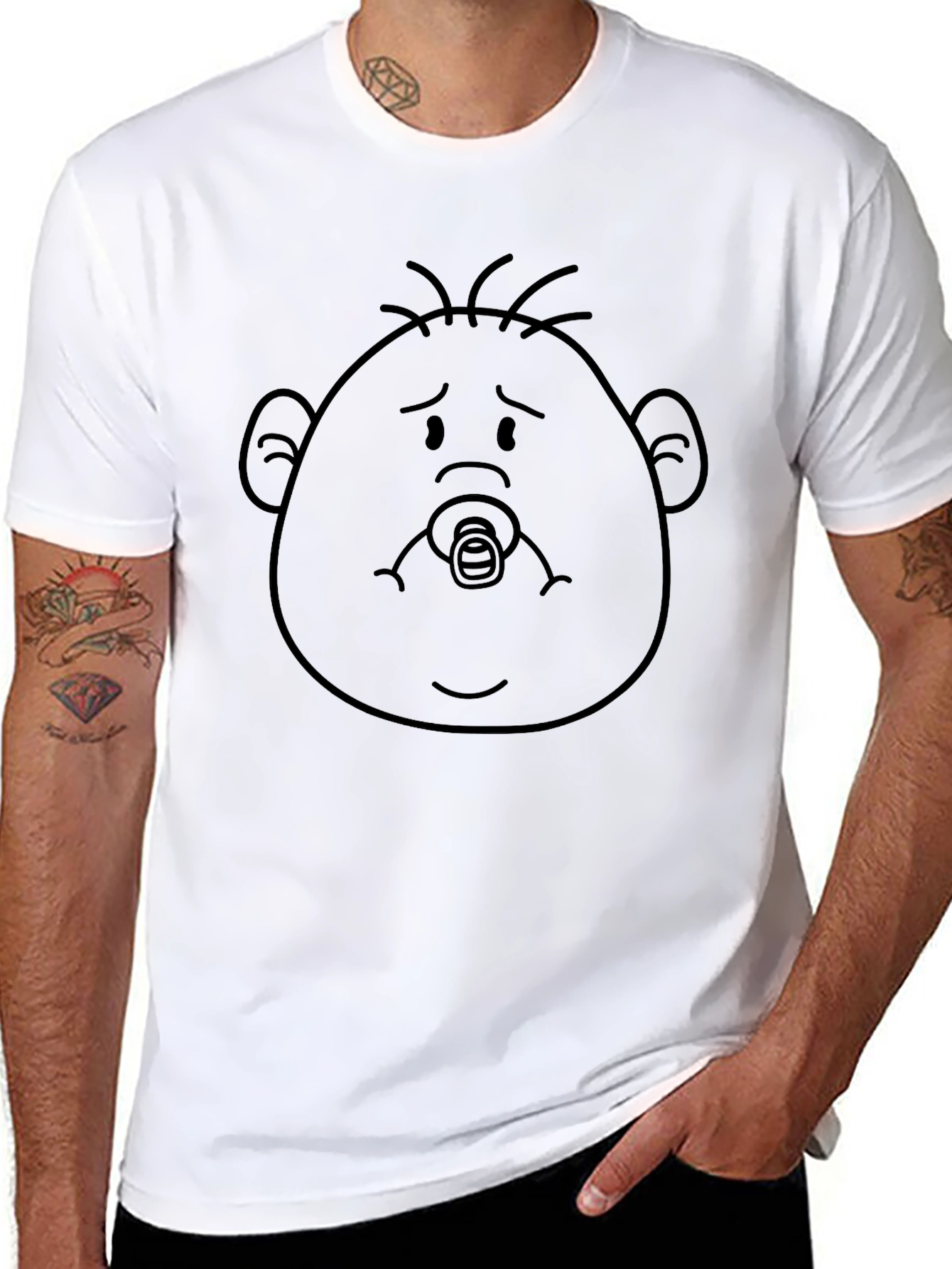 Sad Baby Face Black T-Shirt