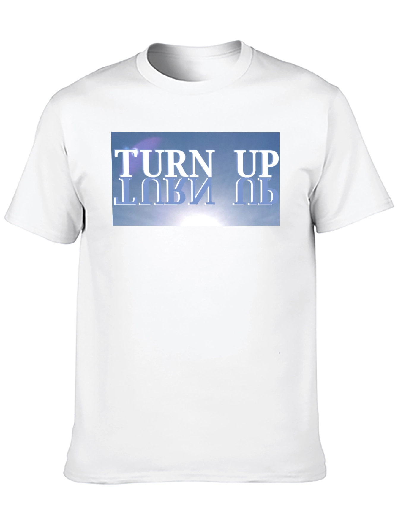 Turn Up Graphic Tee - Black Cotton T-Shirt