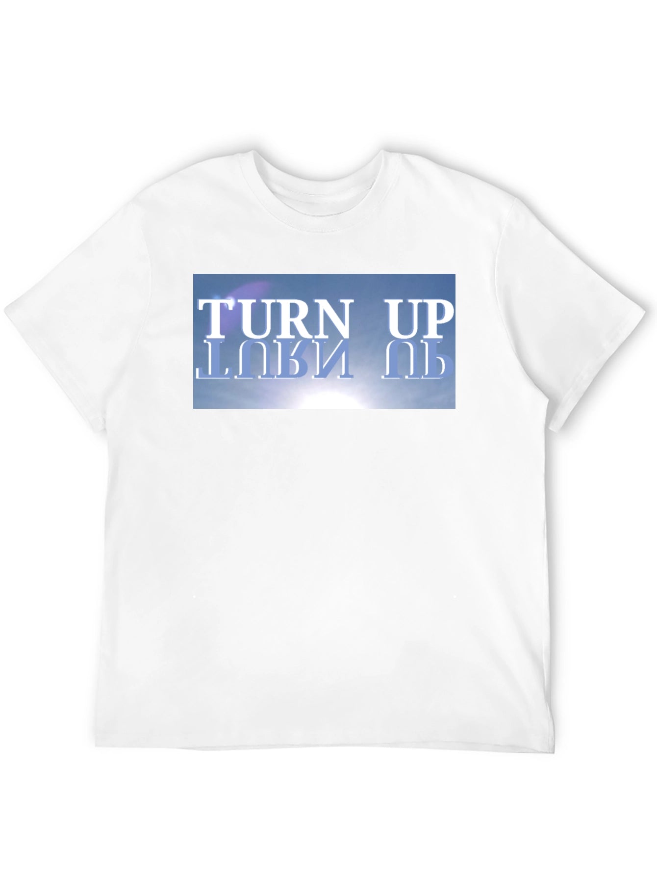 Turn Up Graphic Tee - Black Cotton T-Shirt