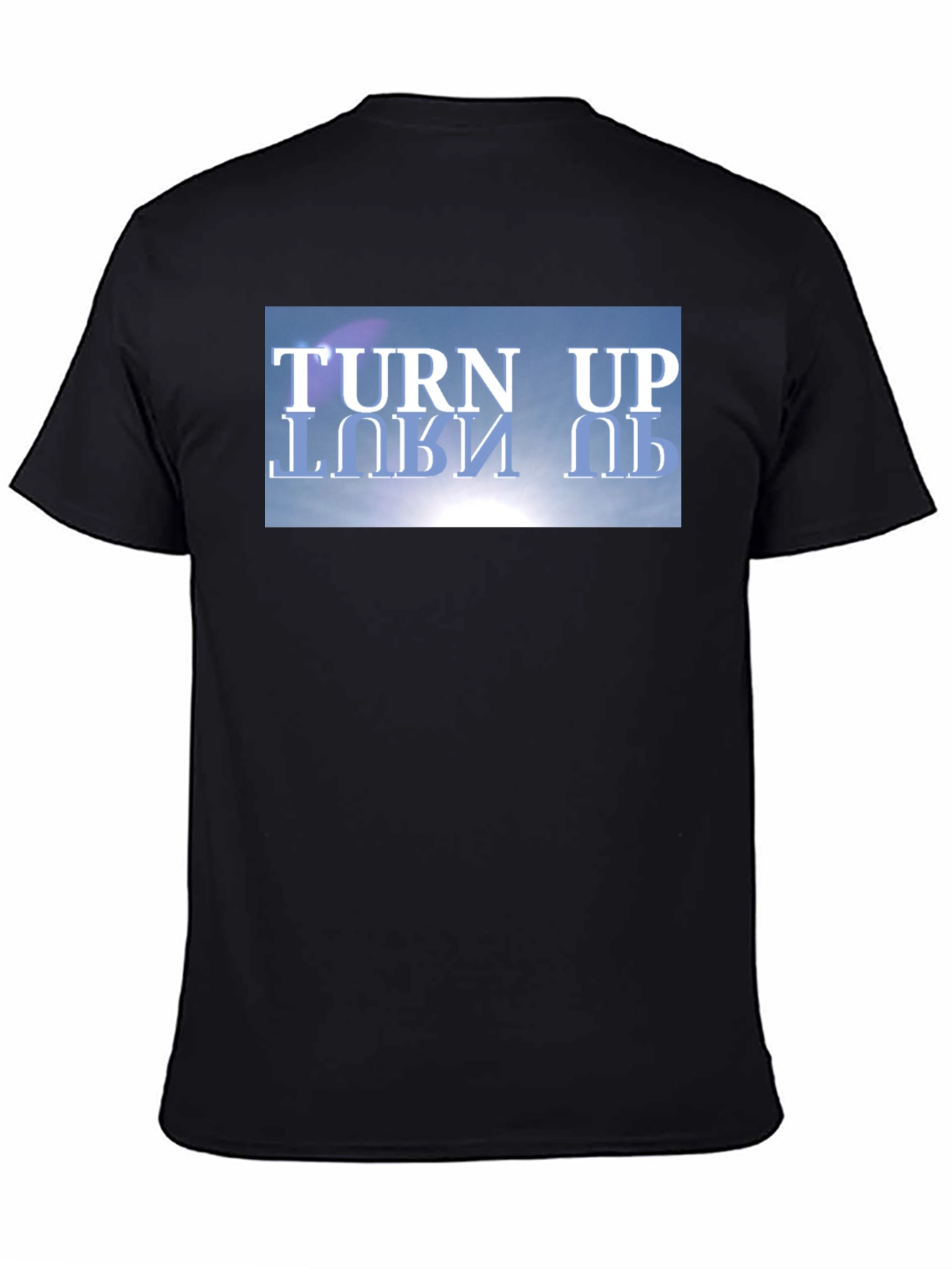Turn Up Graphic Tee - Black Cotton T-Shirt