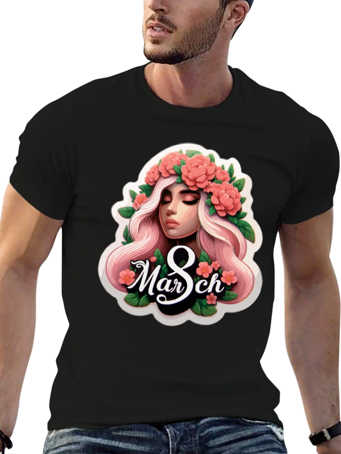 Floral 8th March T-Shirt