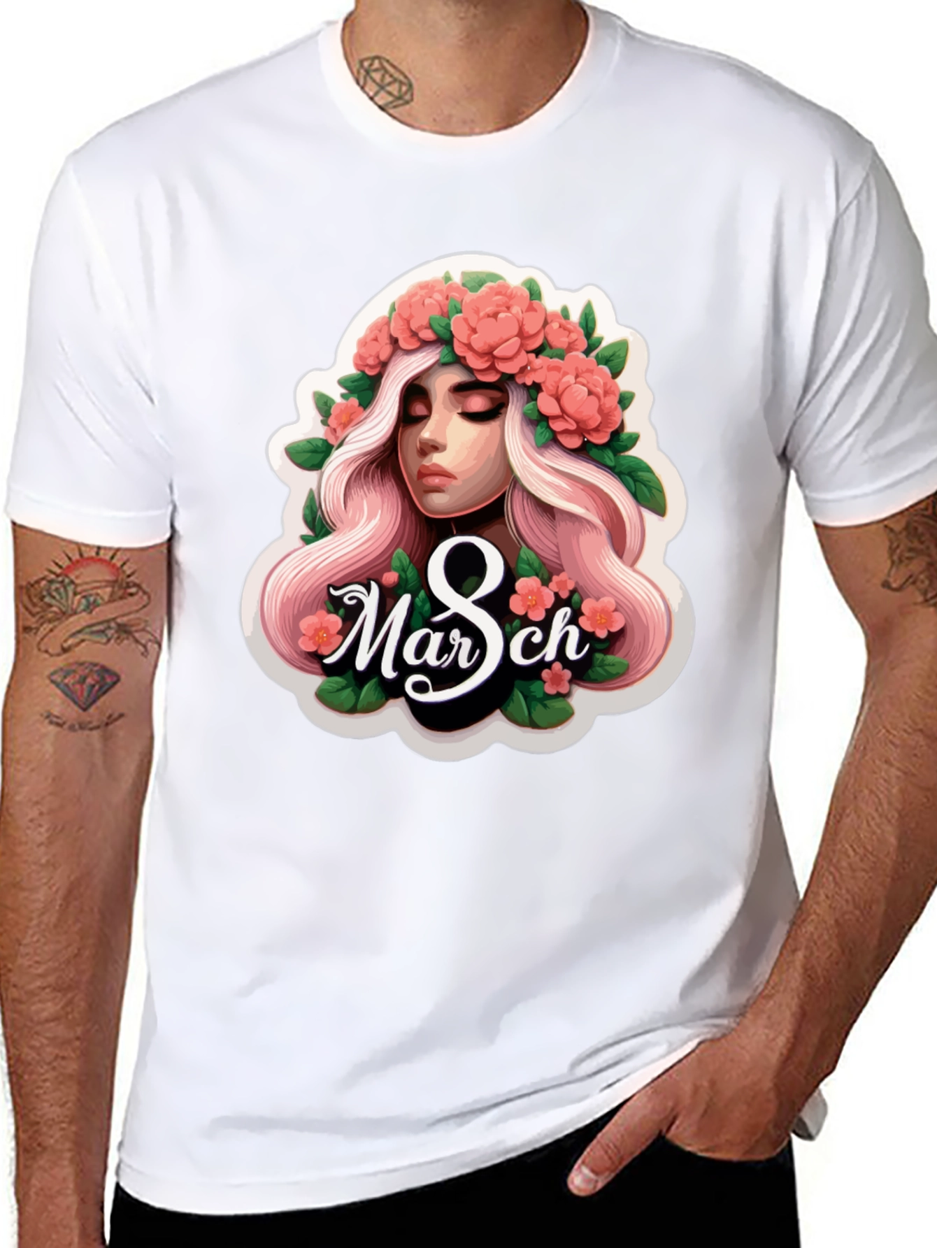 Floral 8th March T-Shirt