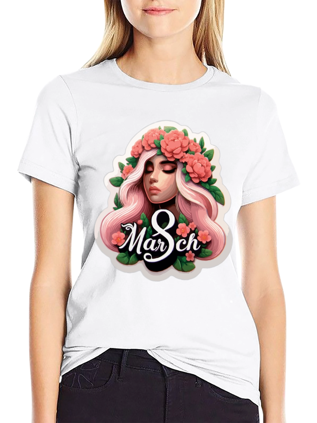 Floral 8th March T-Shirt