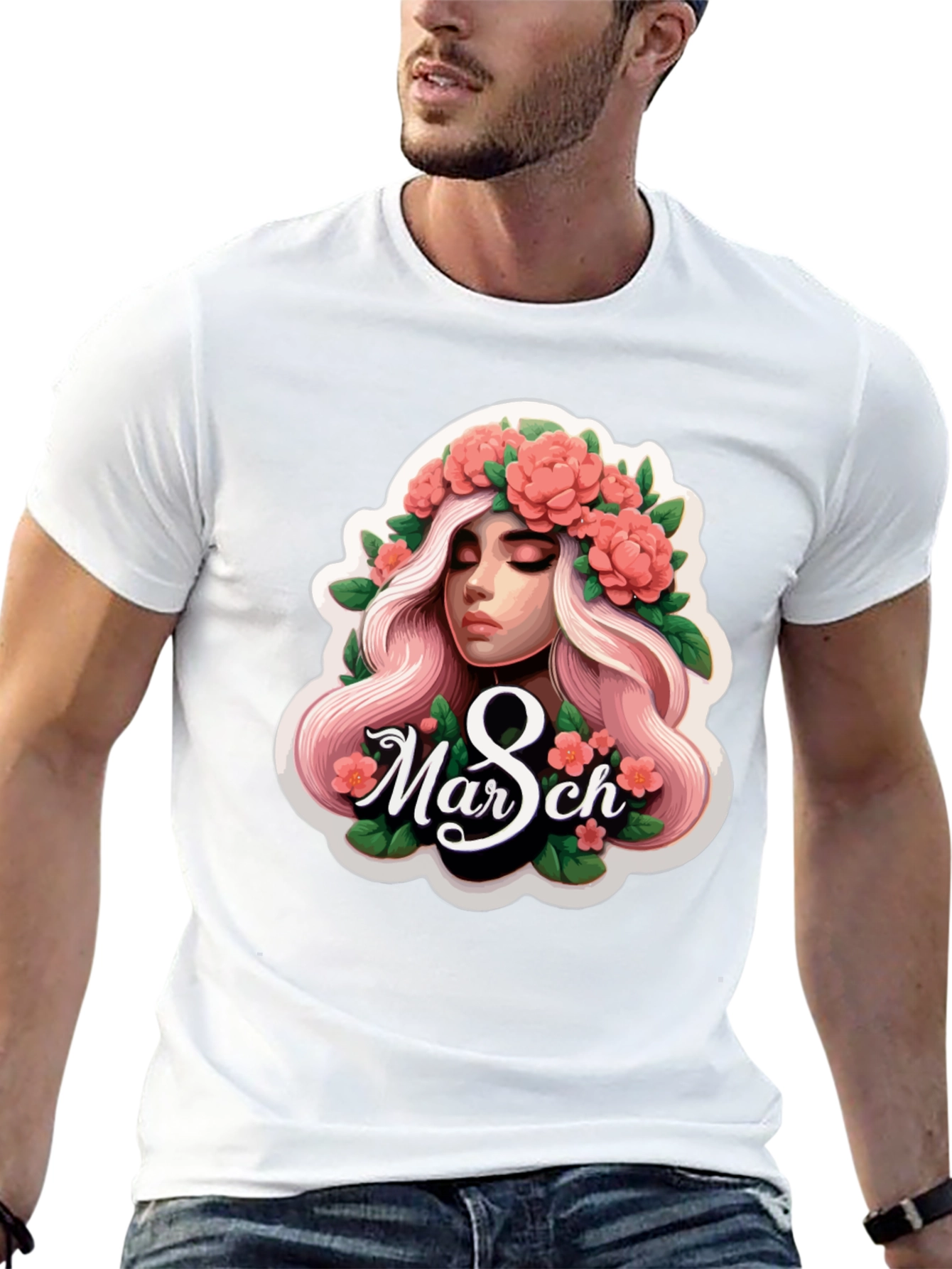 Floral 8th March T-Shirt