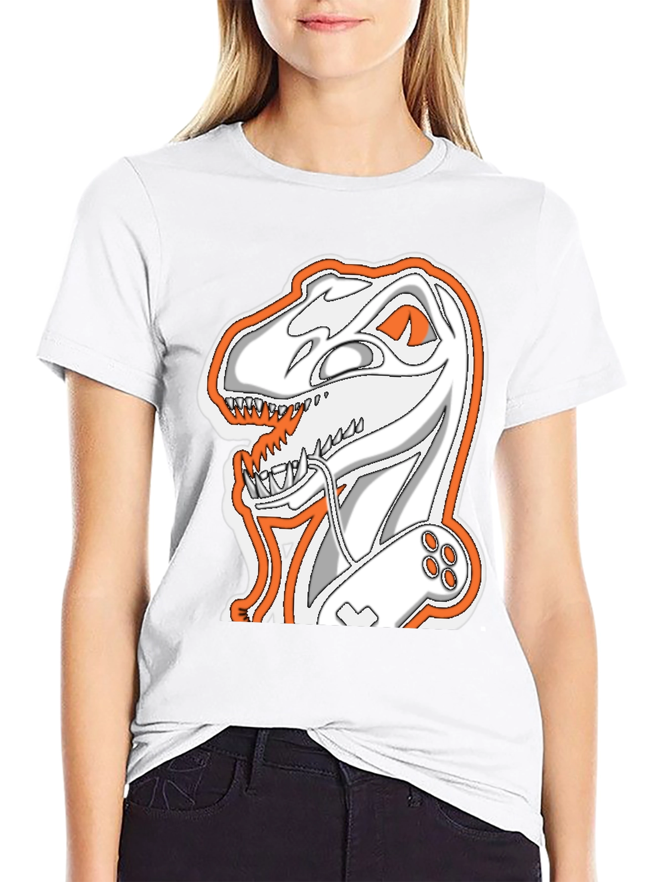 Gamer Dino T-Shirt - Black Novelty Tee