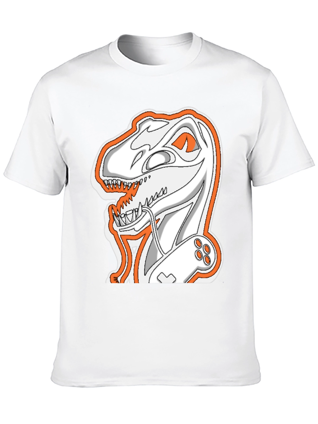Gamer Dino T-Shirt - Black Novelty Tee