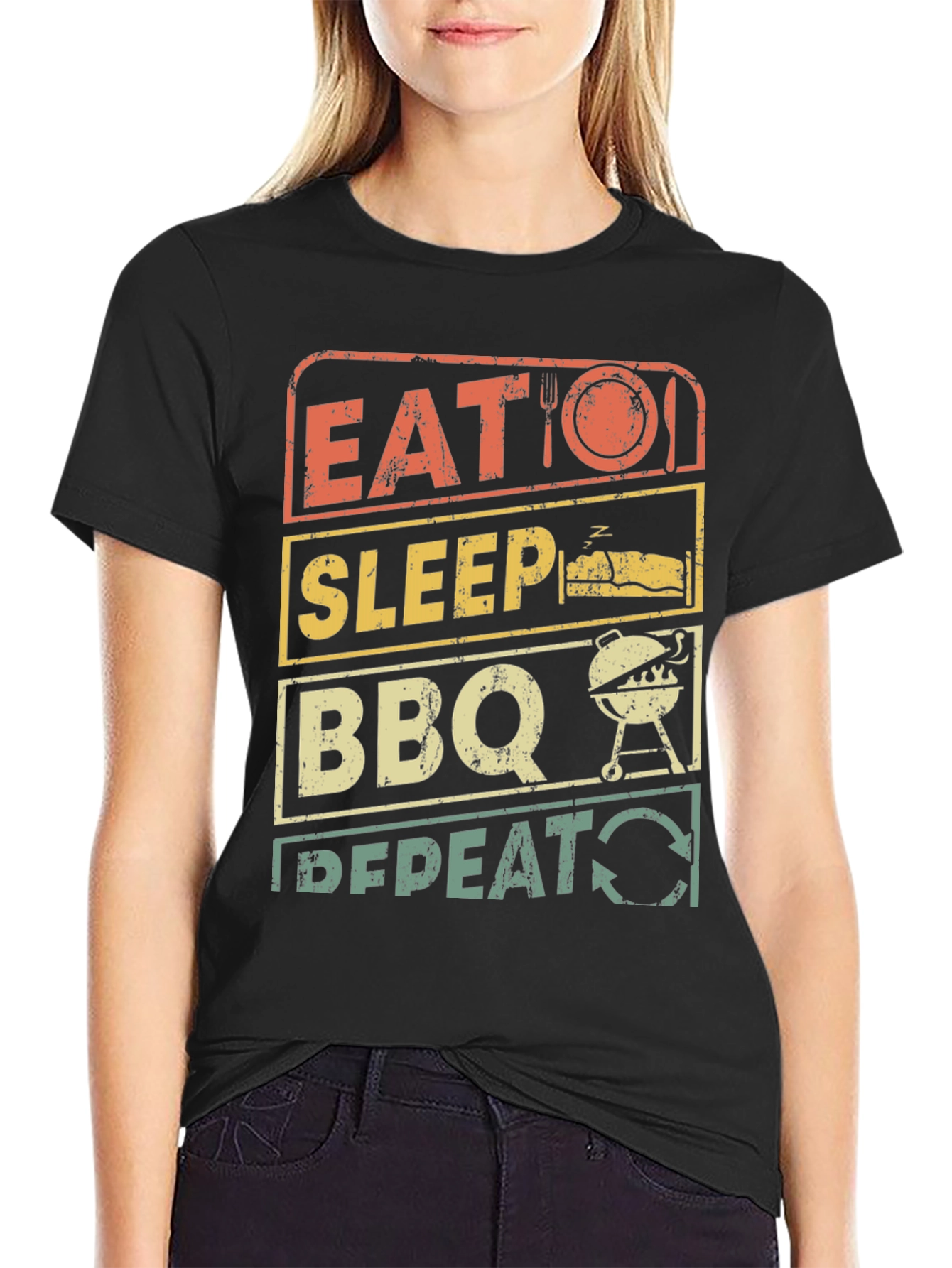 Eat Sleep BBQ Repeat T-Shirt - Grill Master Tee