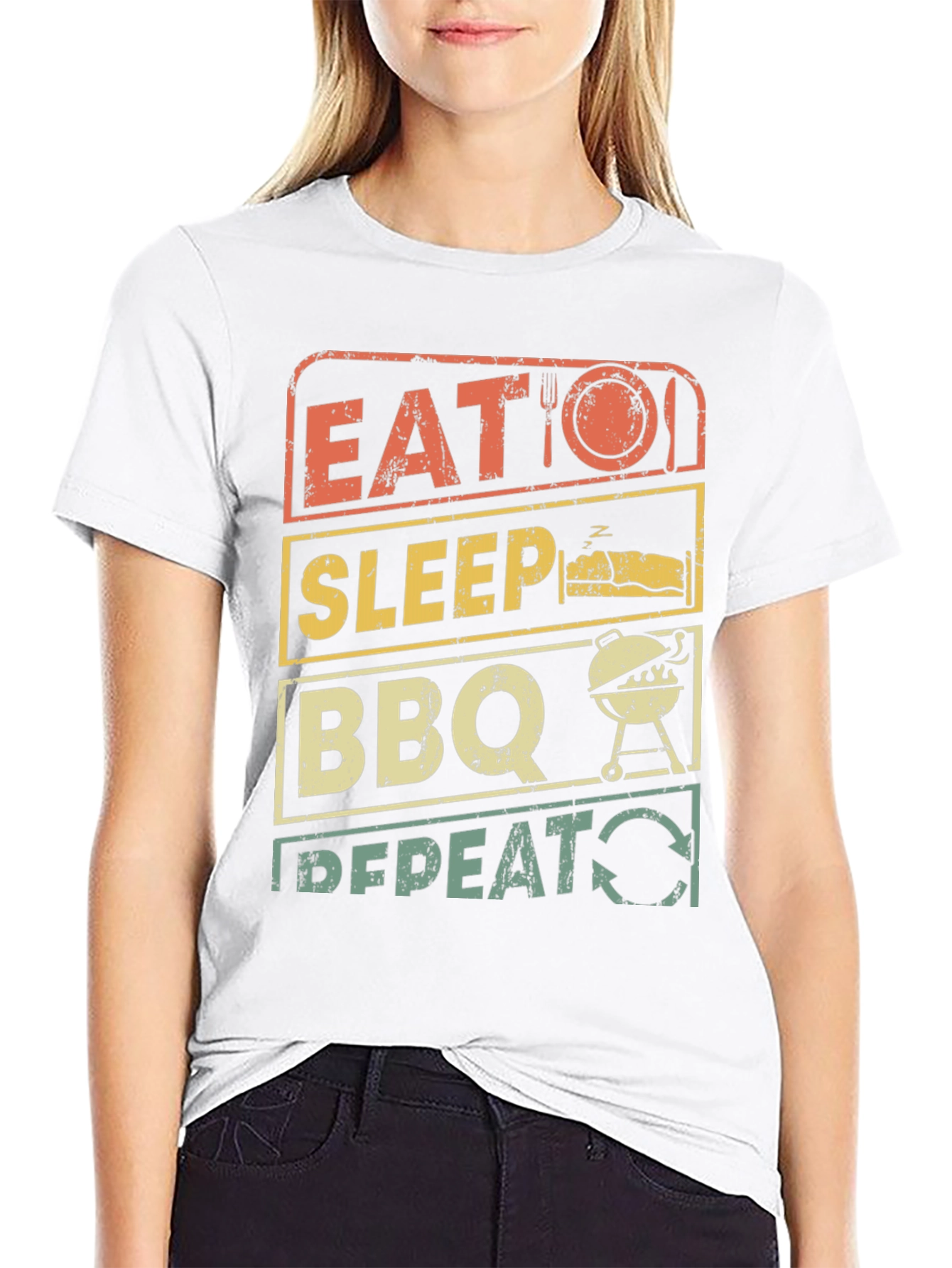 Eat Sleep BBQ Repeat T-Shirt - Grill Master Tee