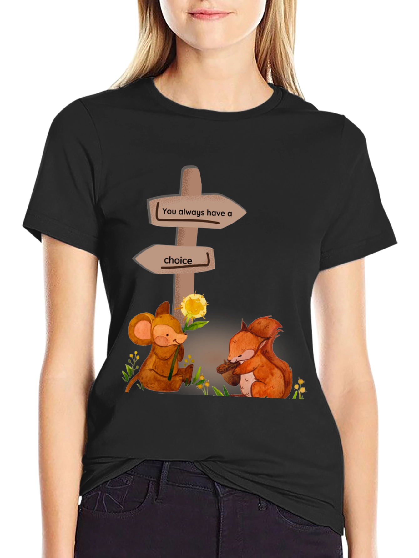 Choice T-Shirt: Mouse & Squirrel Graphic Tee