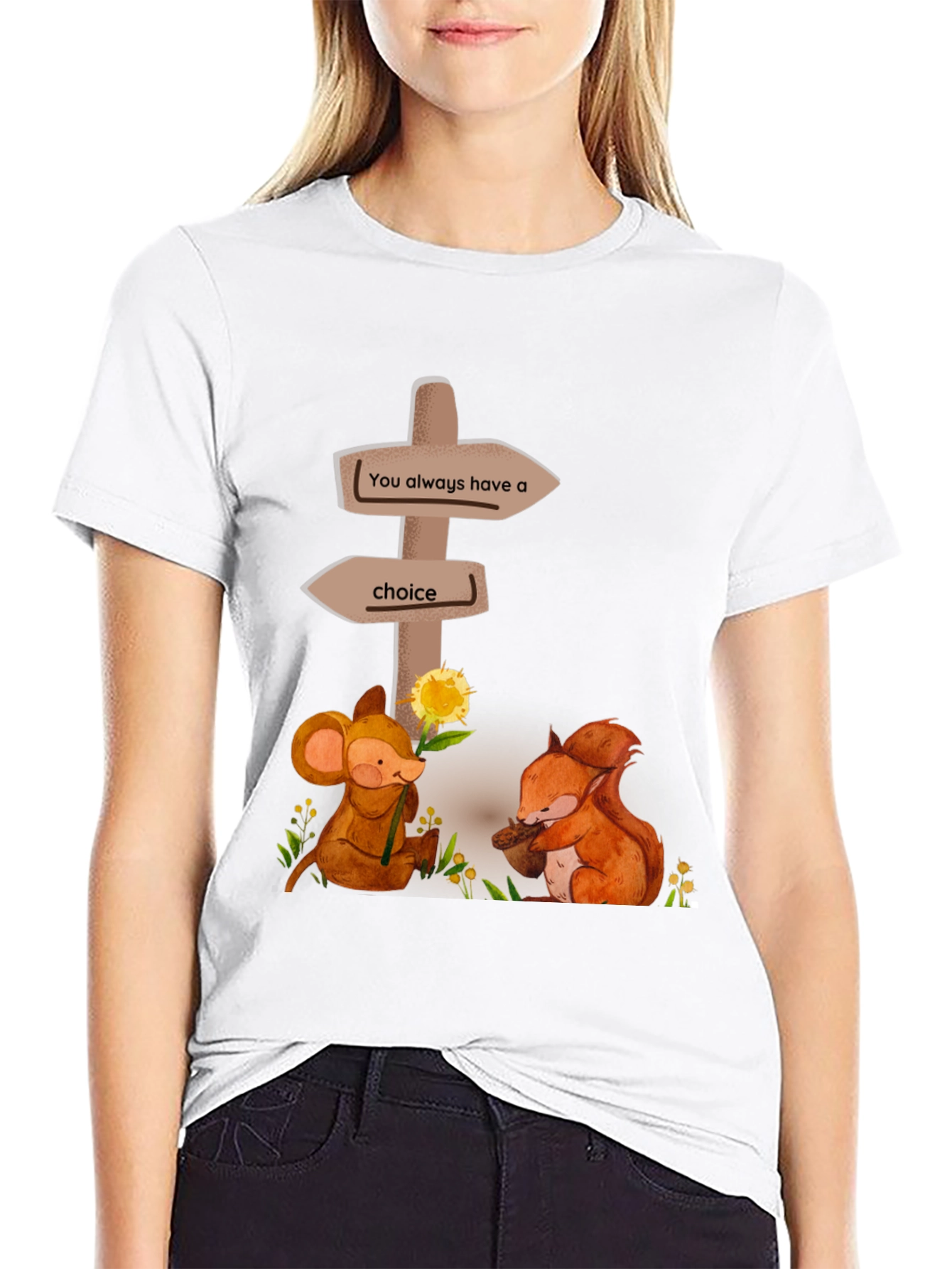 Choice T-Shirt: Mouse & Squirrel Graphic Tee