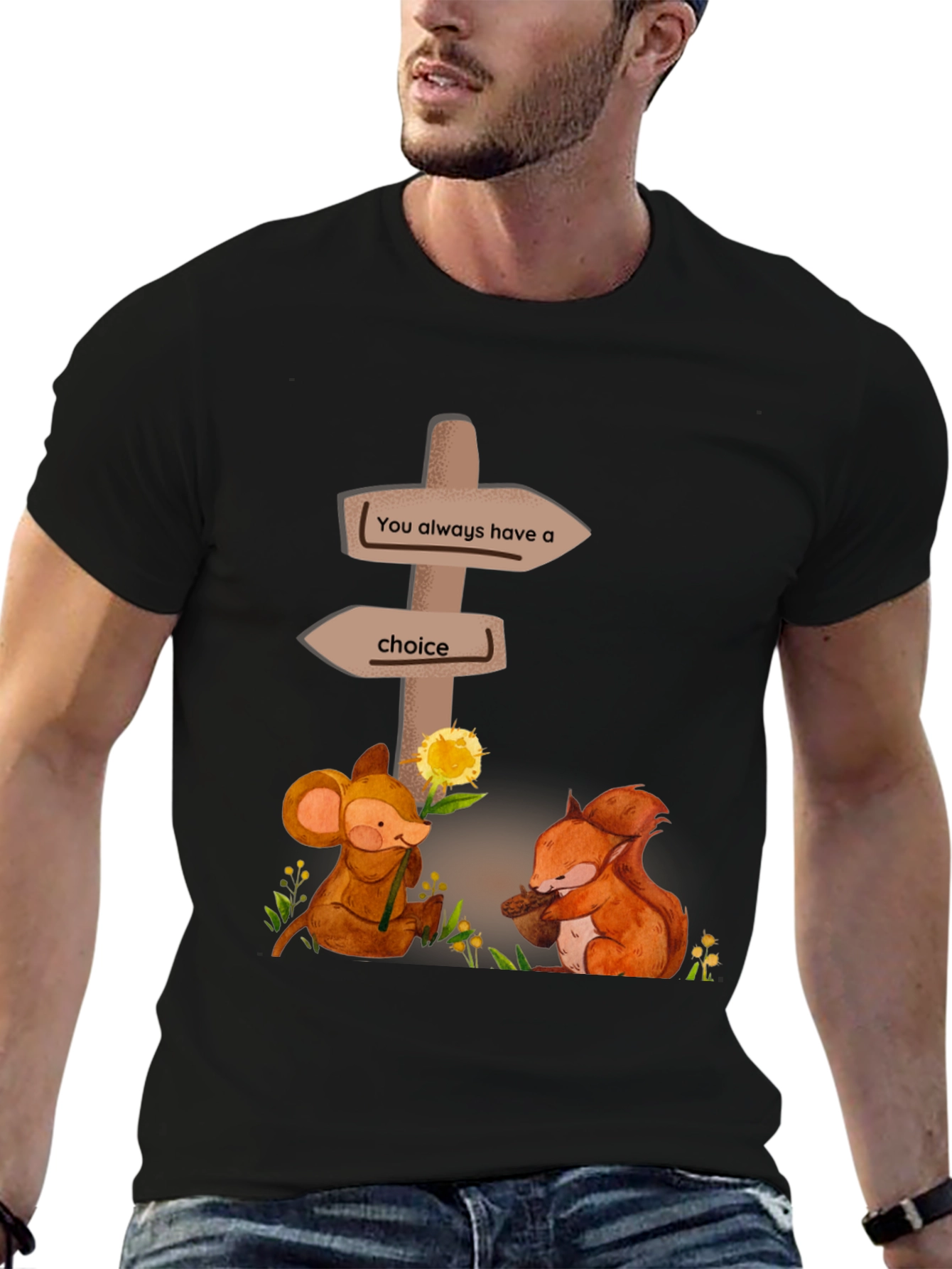 Choice T-Shirt: Mouse & Squirrel Graphic Tee