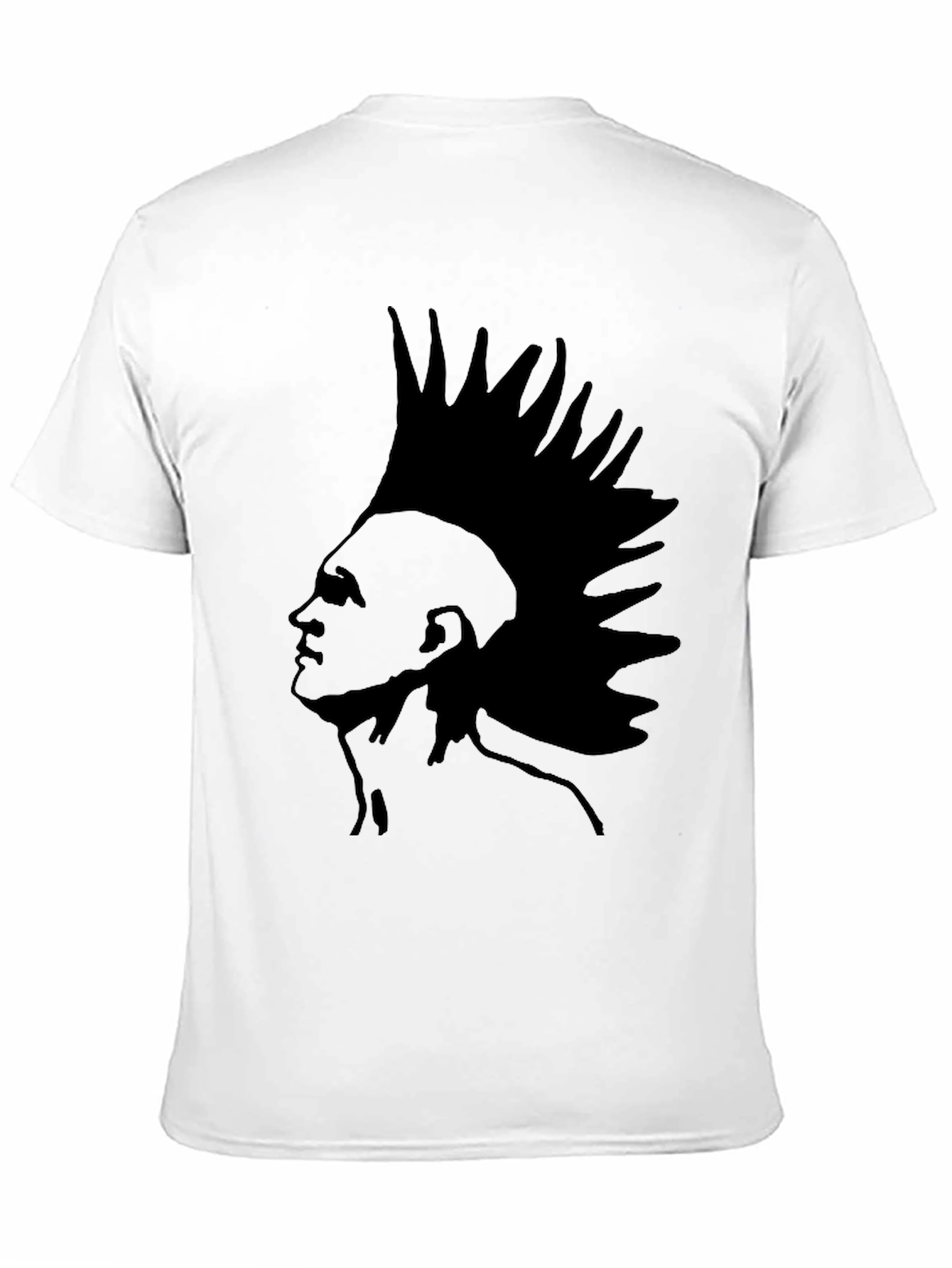 Mohawk Graphic Tee - Black Cotton Blend T-Shirt