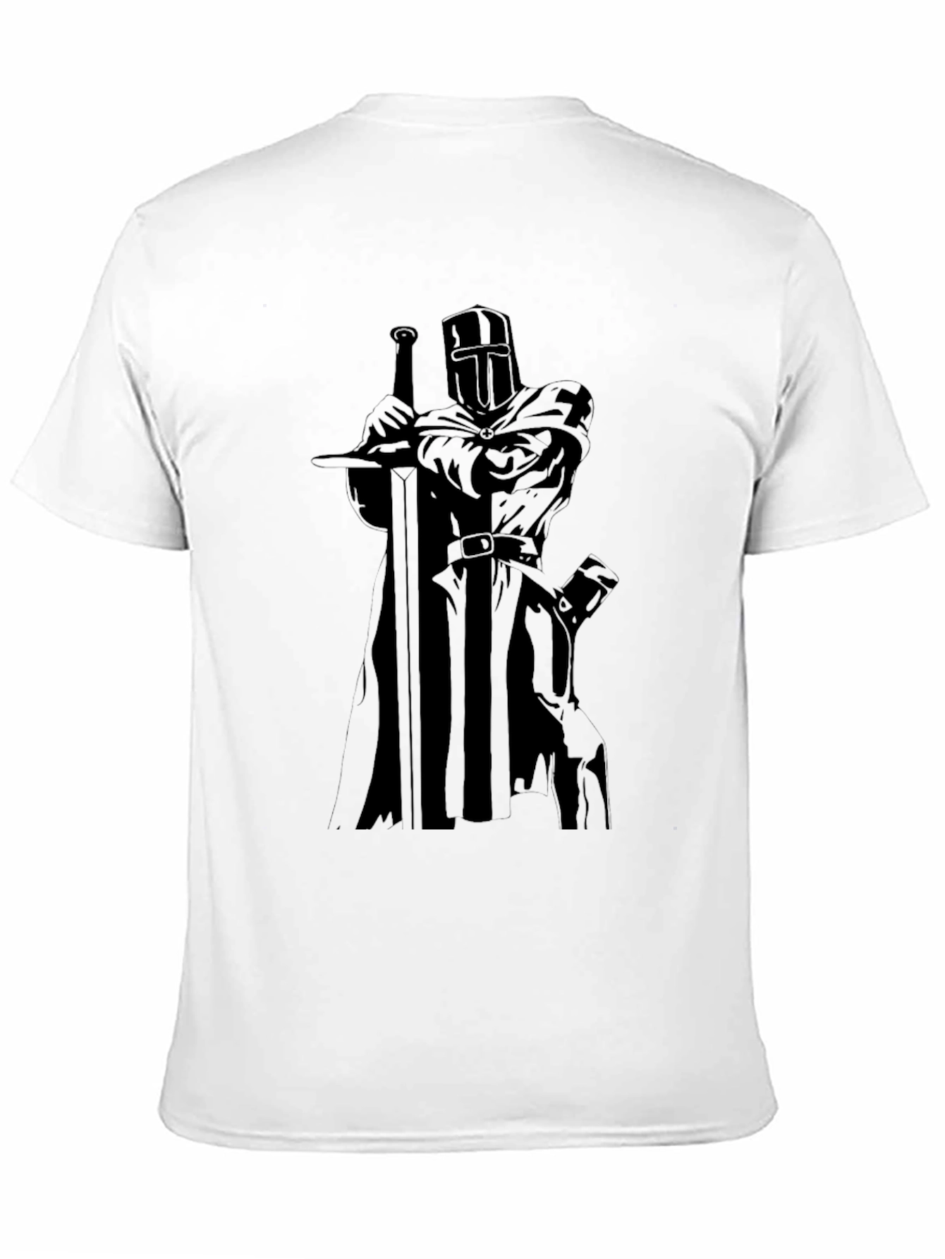 Crusader Knight Graphic Black T-Shirt