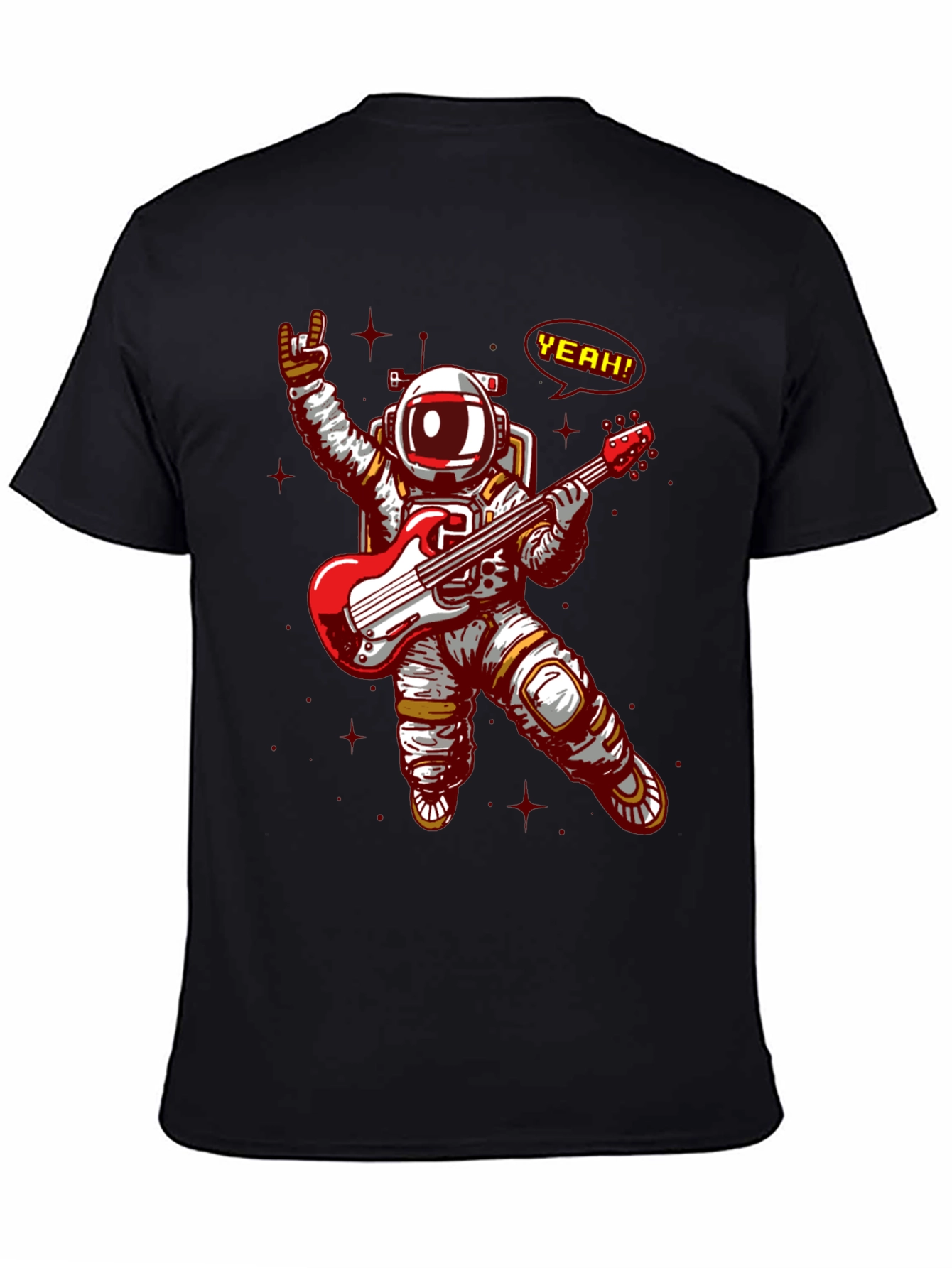 Astronaut Rocking Guitar T-Shirt - Space Music Tee