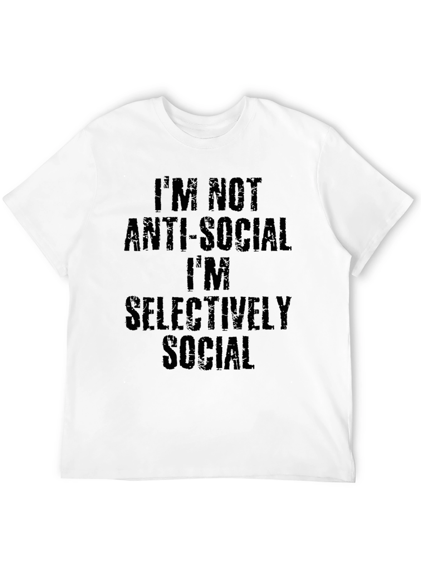 Selectively Social Graphic Tee - Black Casual Shirt