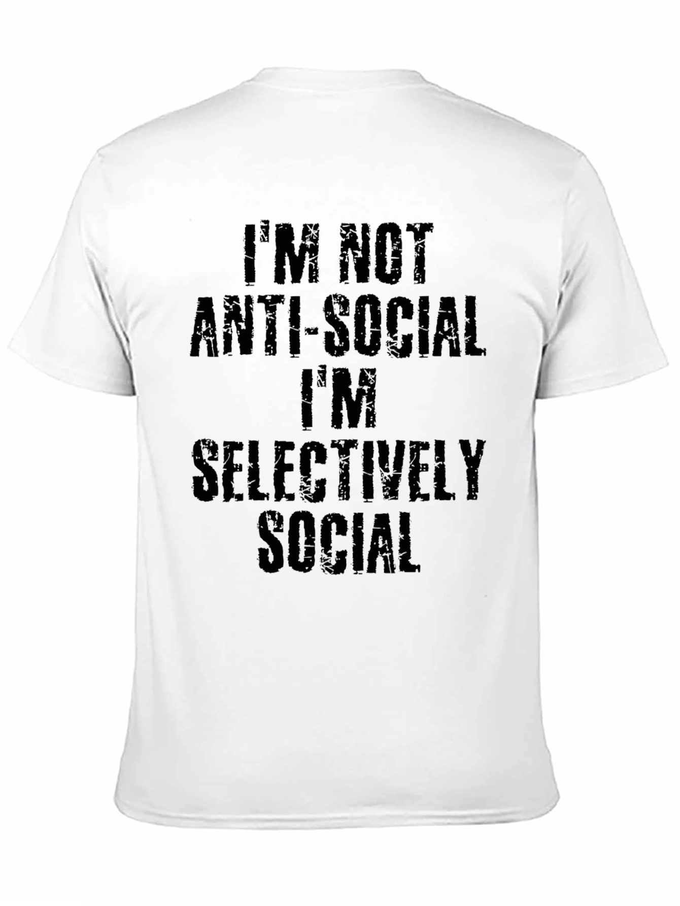 Selectively Social Graphic Tee - Black Casual Shirt
