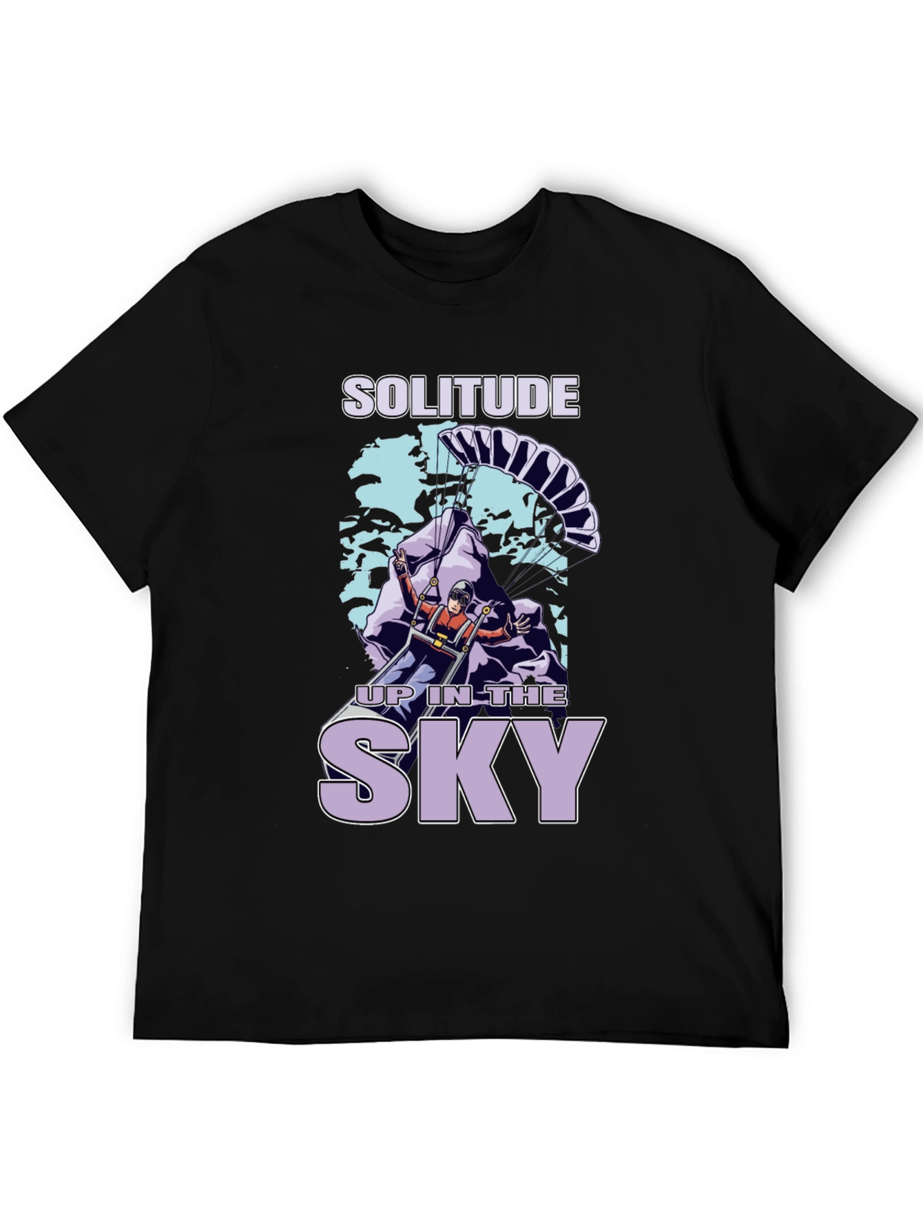 Solitude in the Sky Black T-Shirt