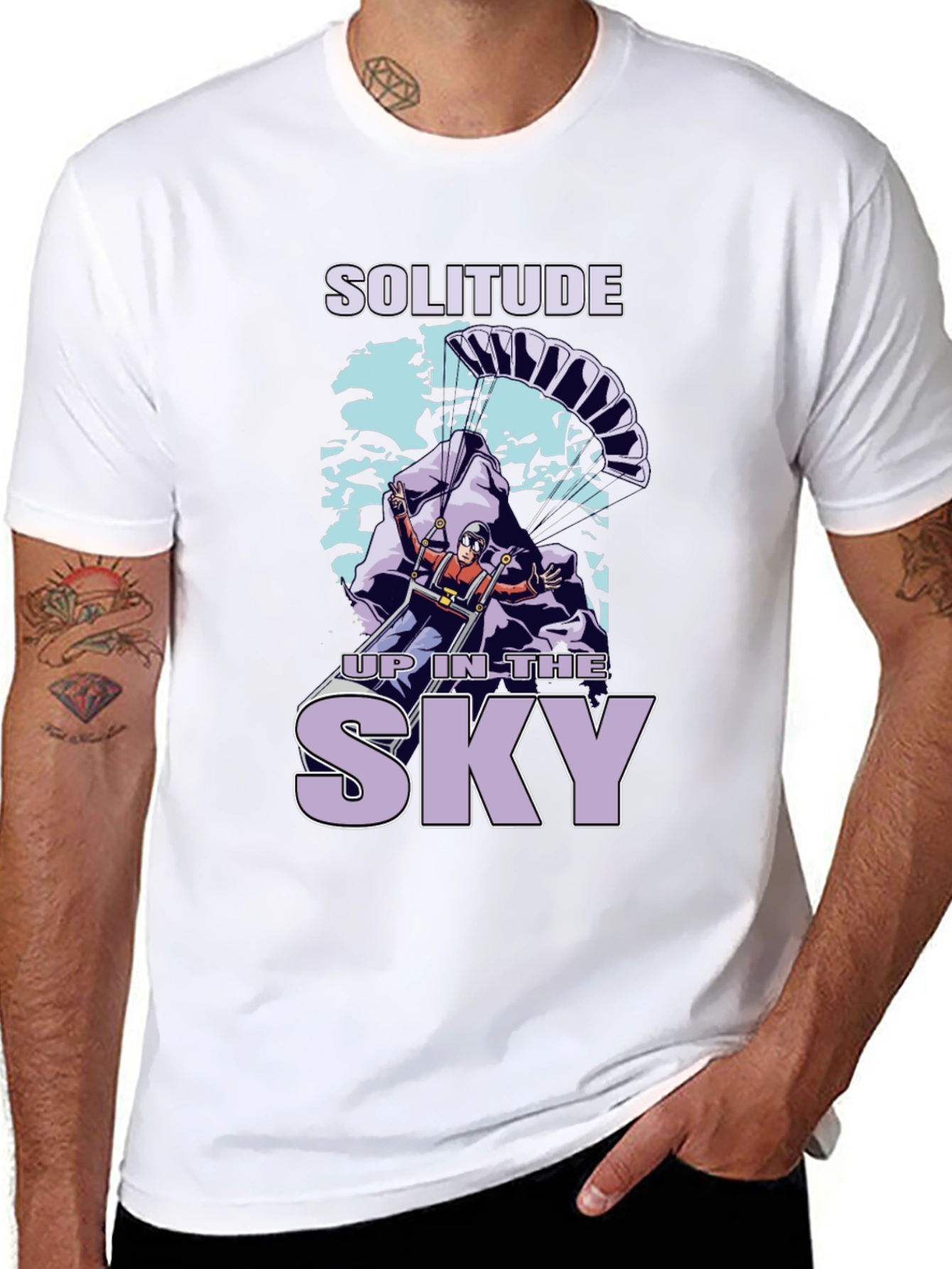 Solitude in the Sky Black T-Shirt