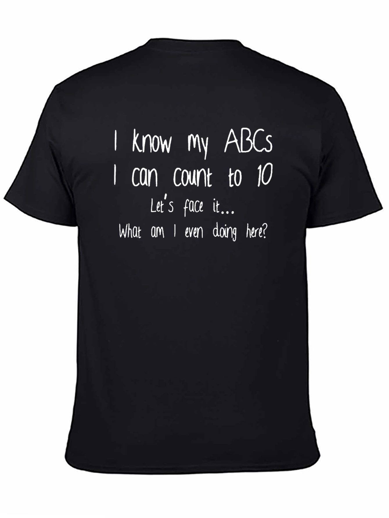 Funny Sarcastic ABCs T-Shirt - Mens Black Tee