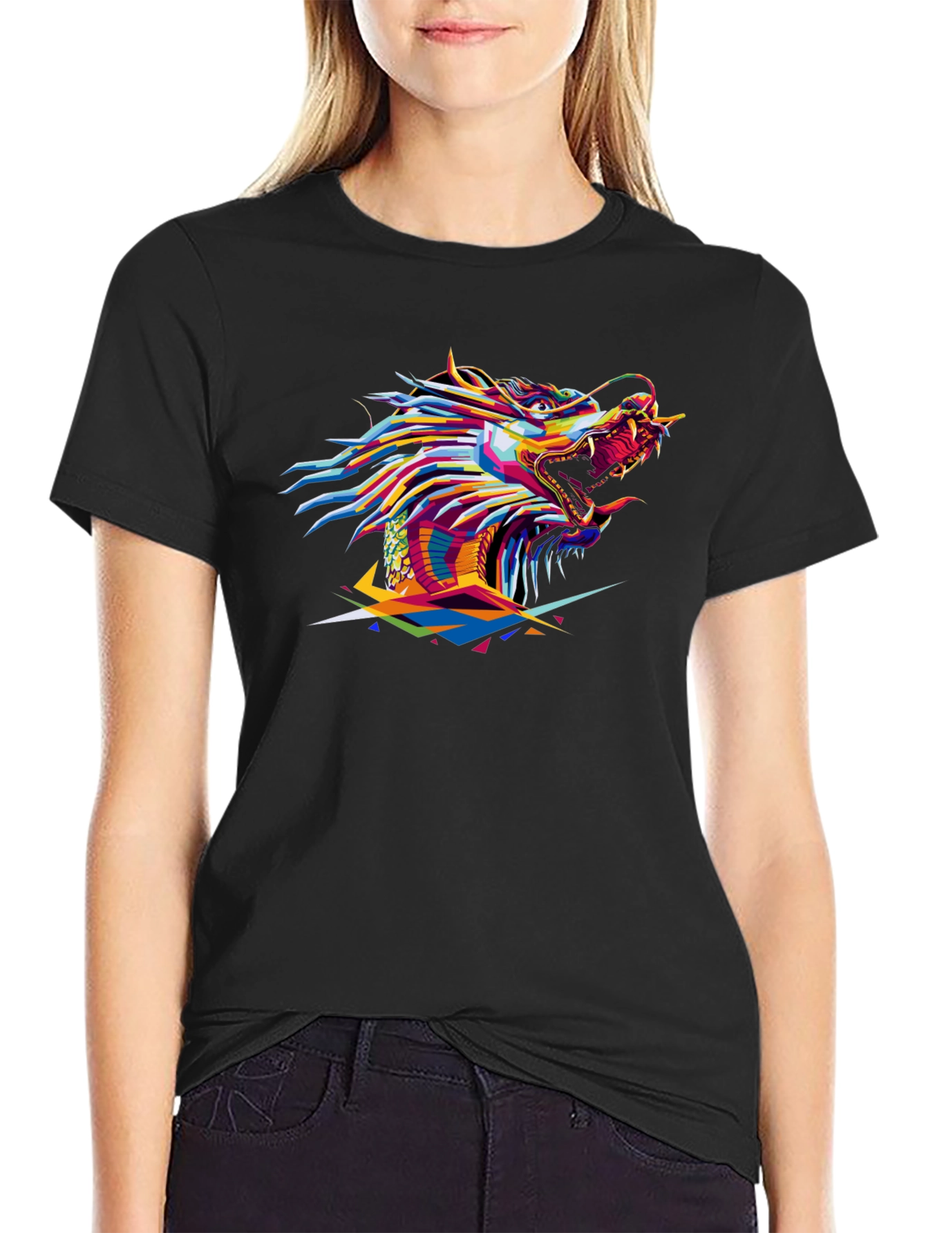 Bold Dragon Graphic Black T-Shirt