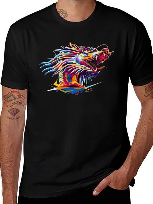 Bold Dragon Graphic Black T-Shirt