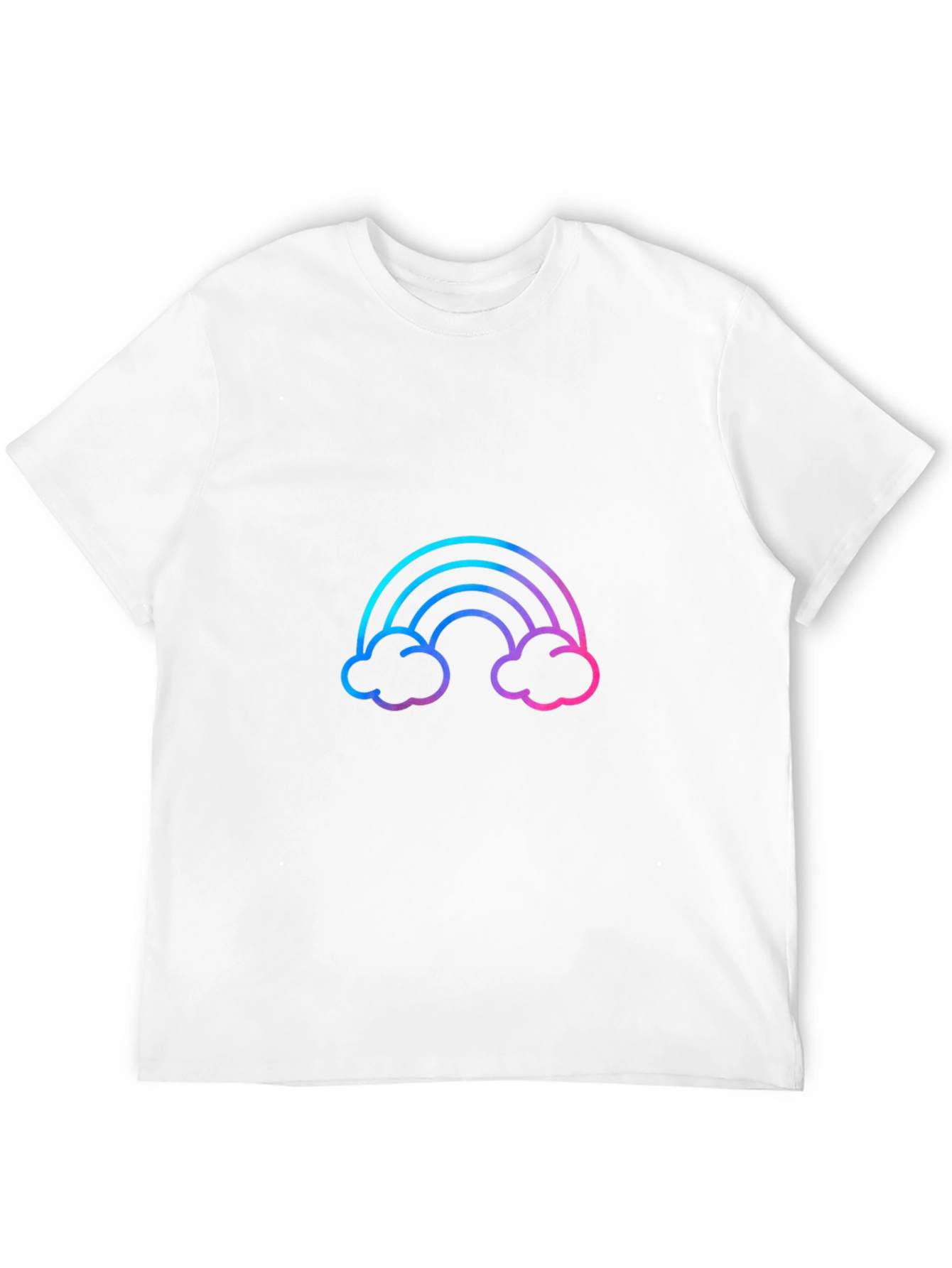 Rainbow Graphic Tee - Stylish Mens Black T-Shirt
