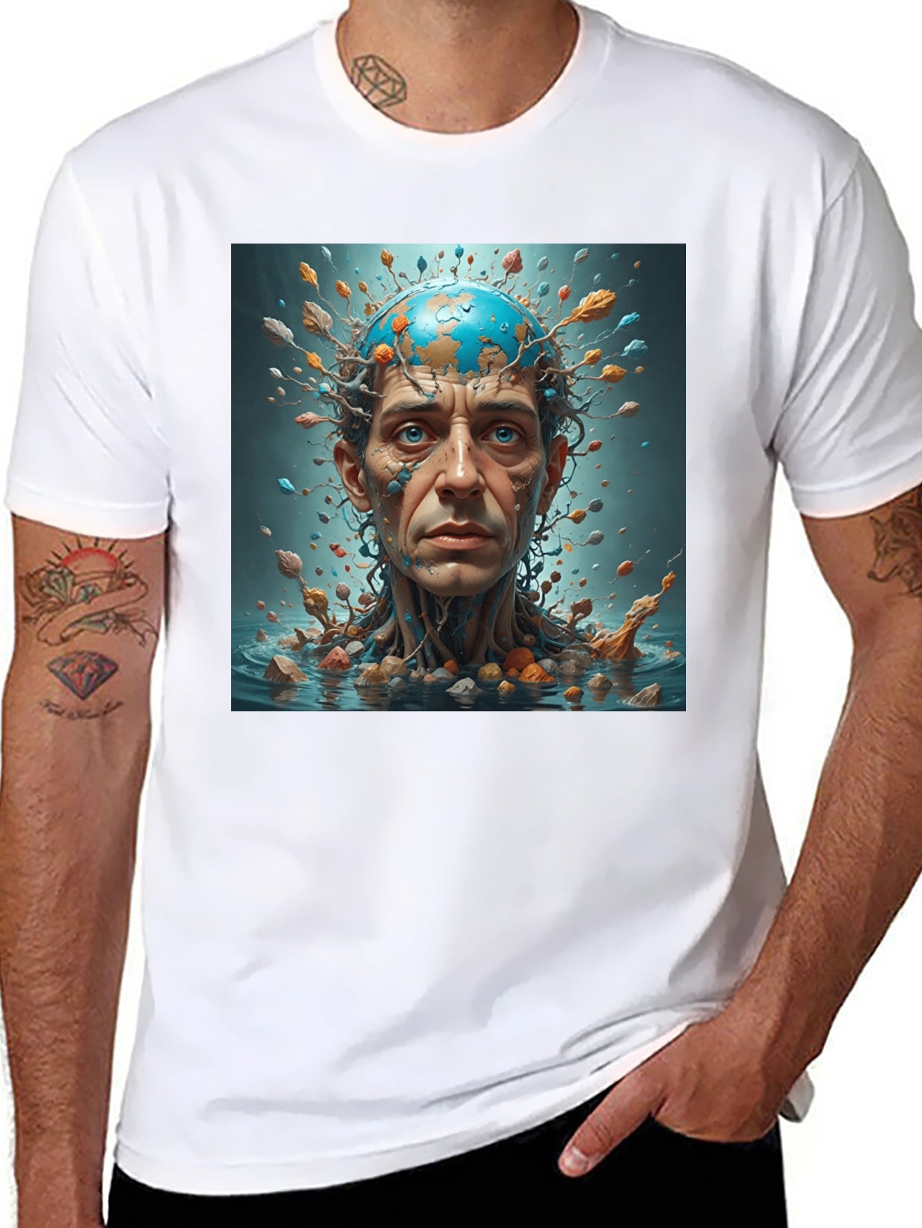 Earth Mind Tee: Unique Graphic Print T-Shirt
