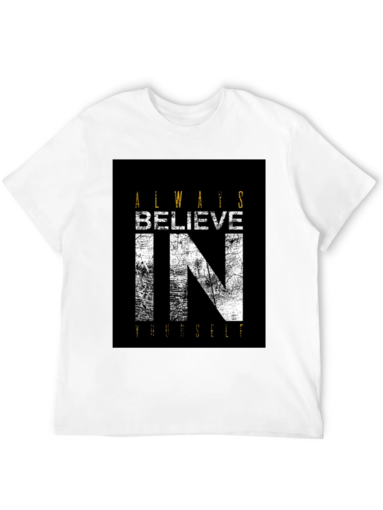 Believe In Yourself Black Graphic Tee