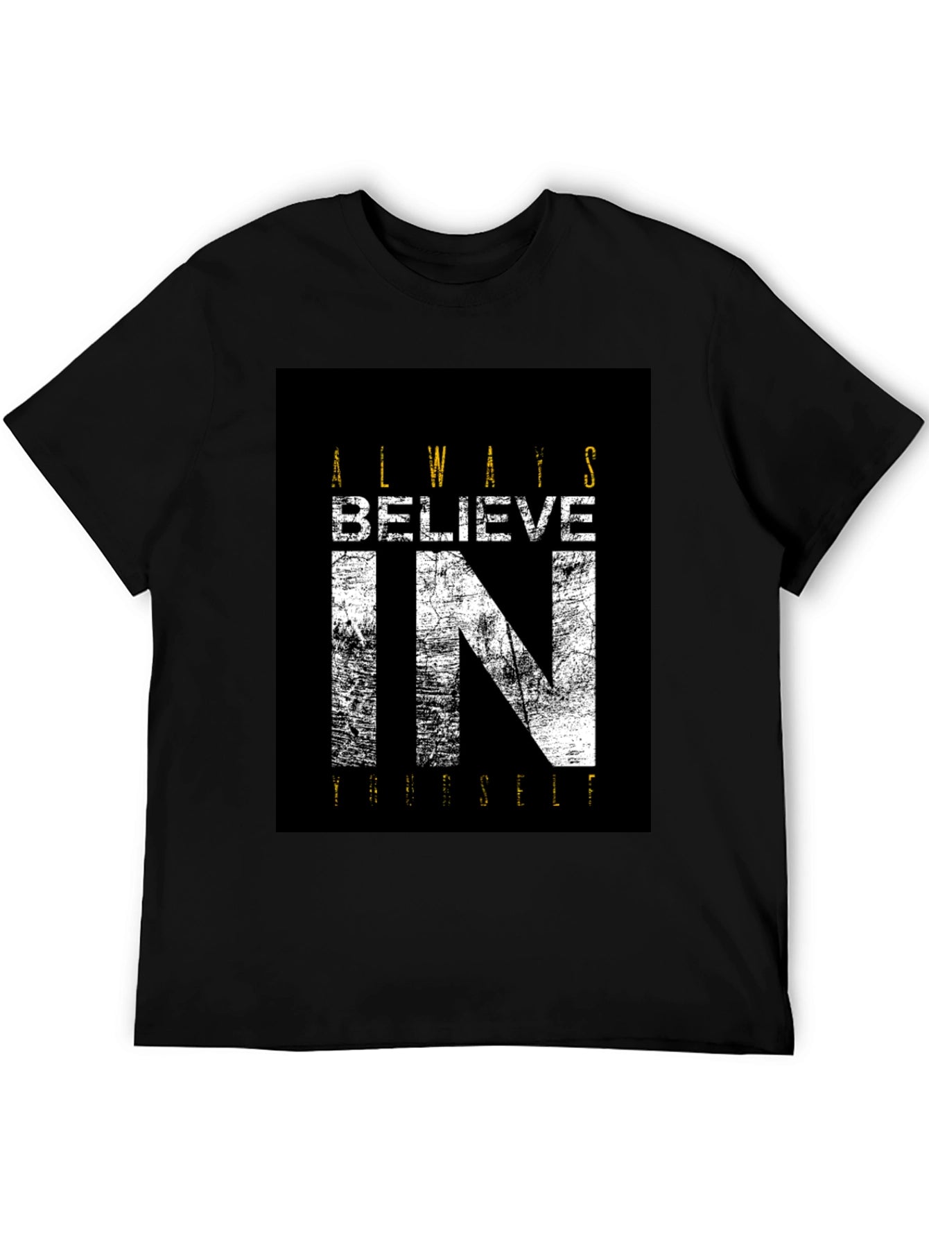 Believe In Yourself Black Graphic Tee