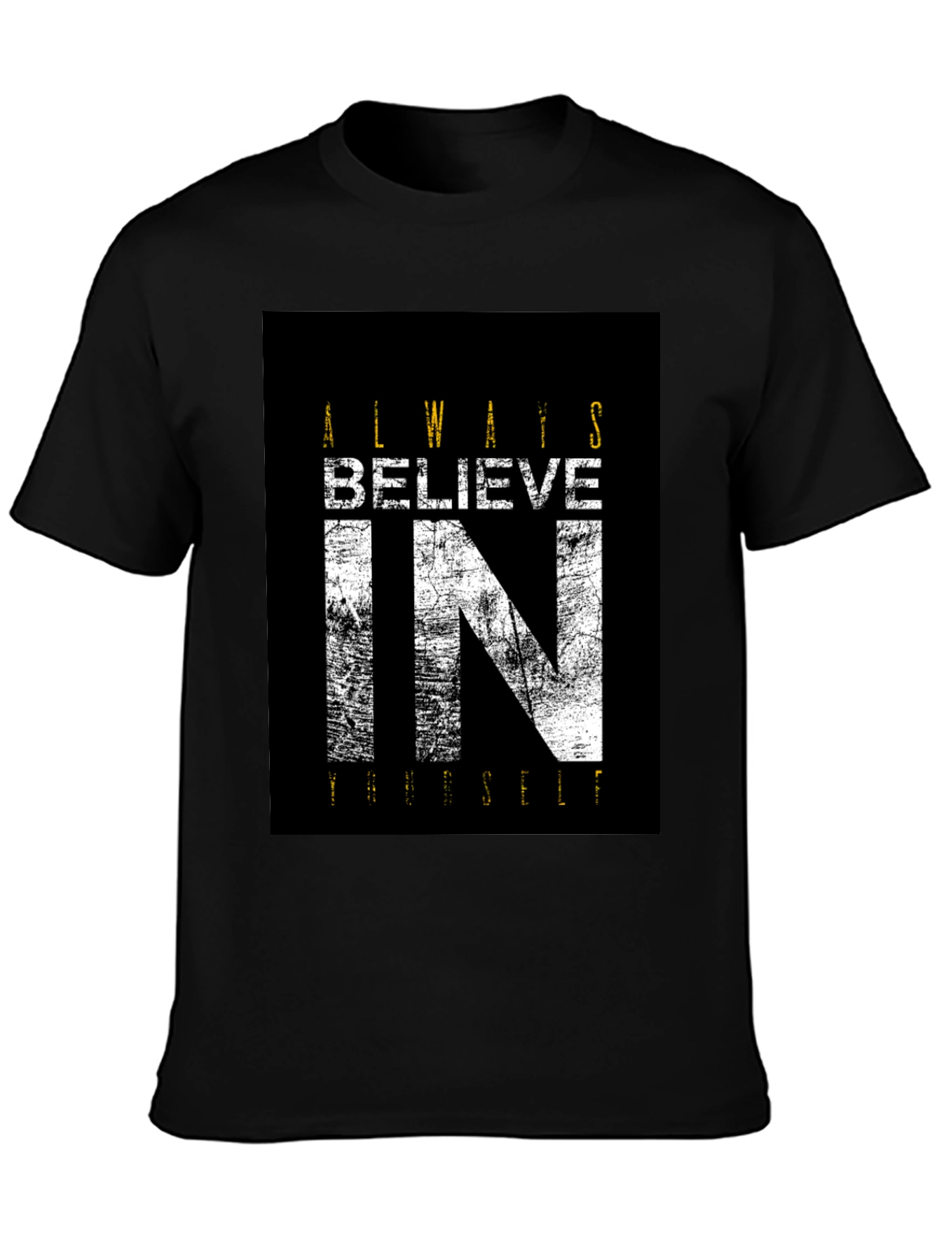 Believe In Yourself Black Graphic Tee