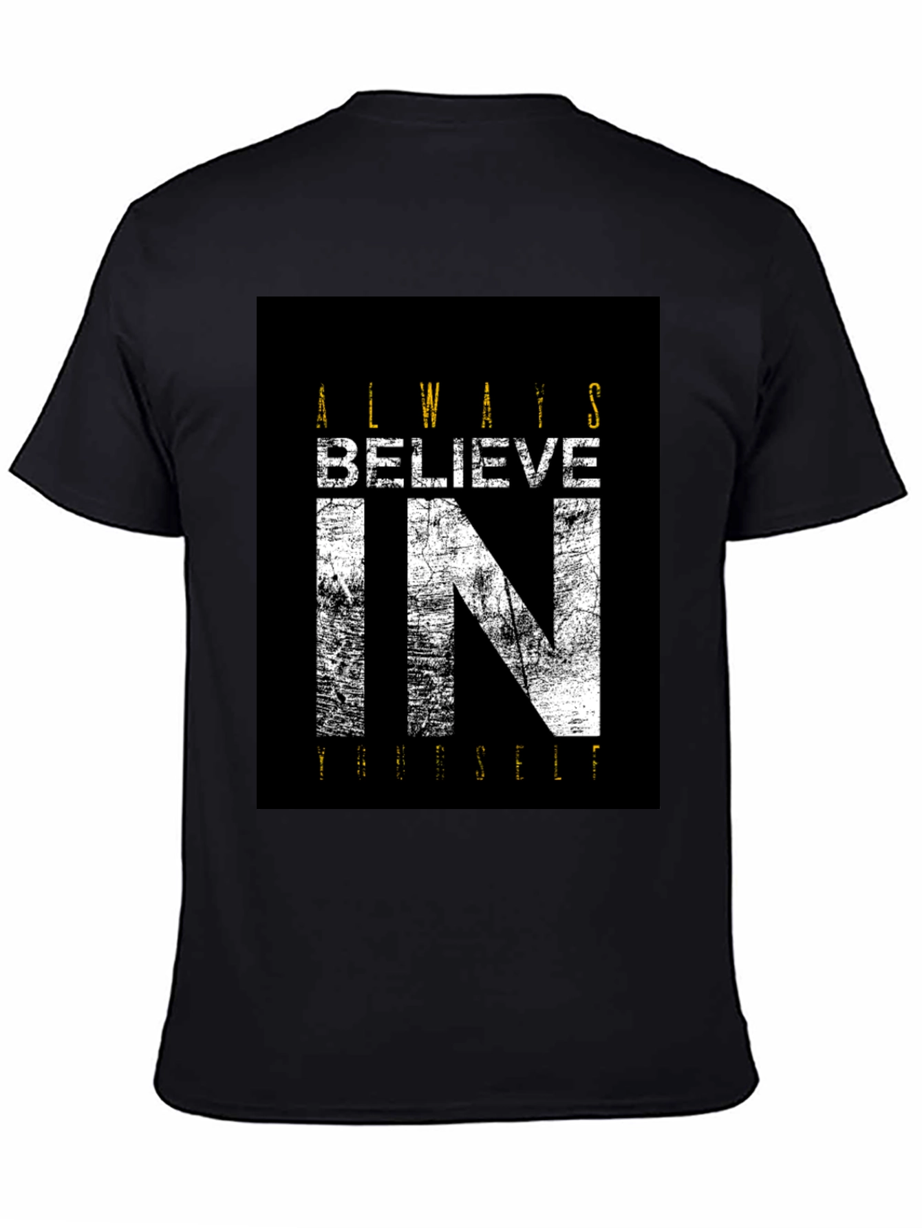 Believe In Yourself Black Graphic Tee