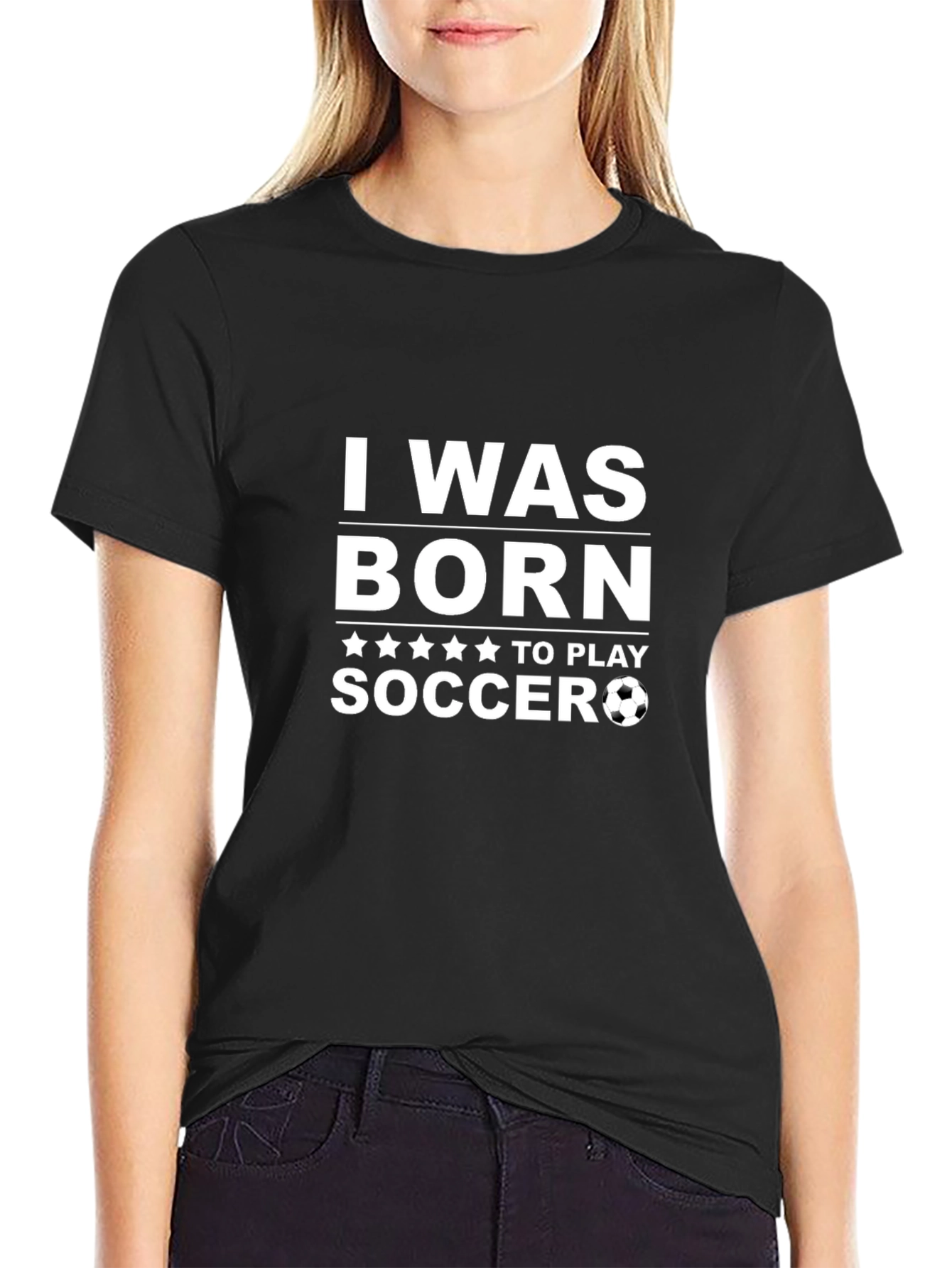 I Was Born to Play Soccer Graphic Tee