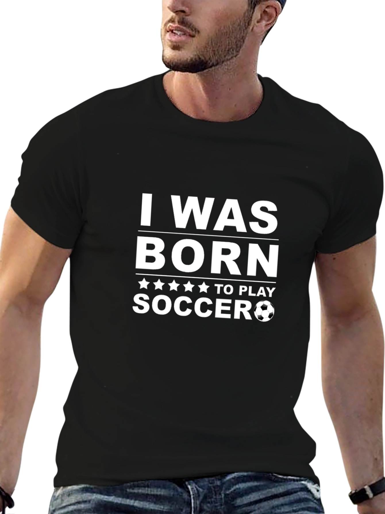 I Was Born to Play Soccer Graphic Tee