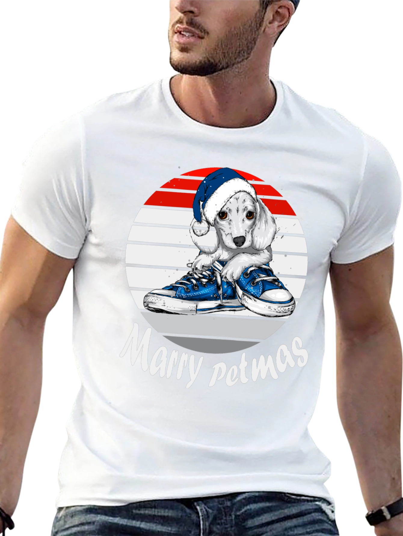 Merry Petmas Dog T-Shirt - Holiday Apparel