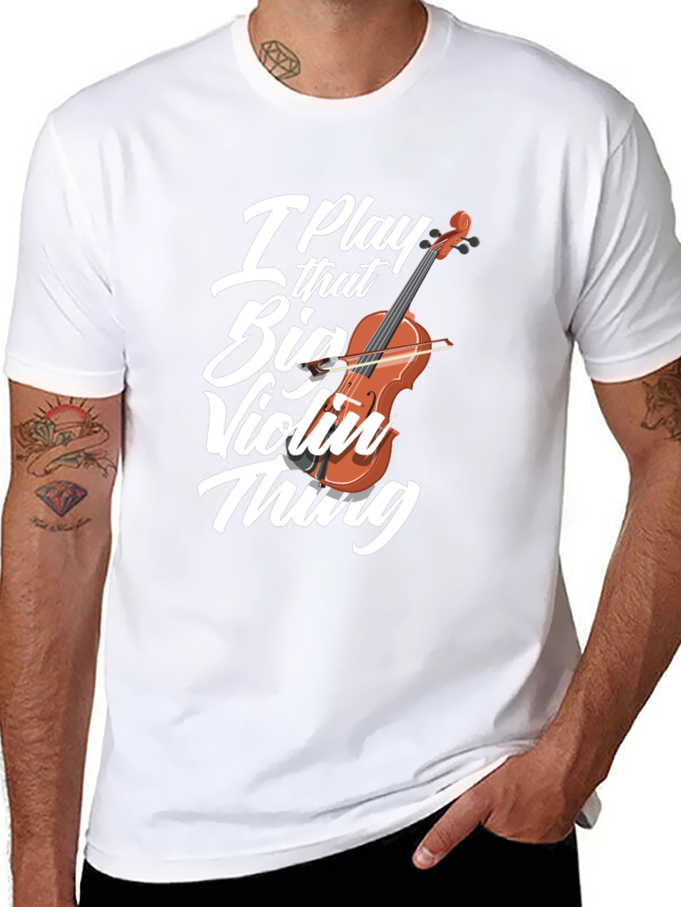 I Play That Big Violin Thing Black T-Shirt