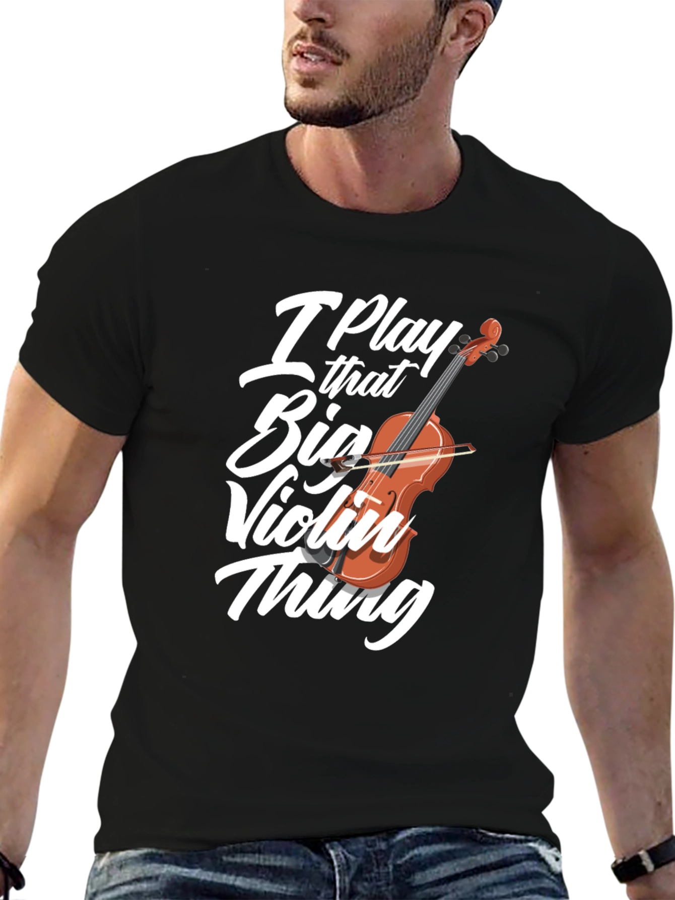 I Play That Big Violin Thing Black T-Shirt