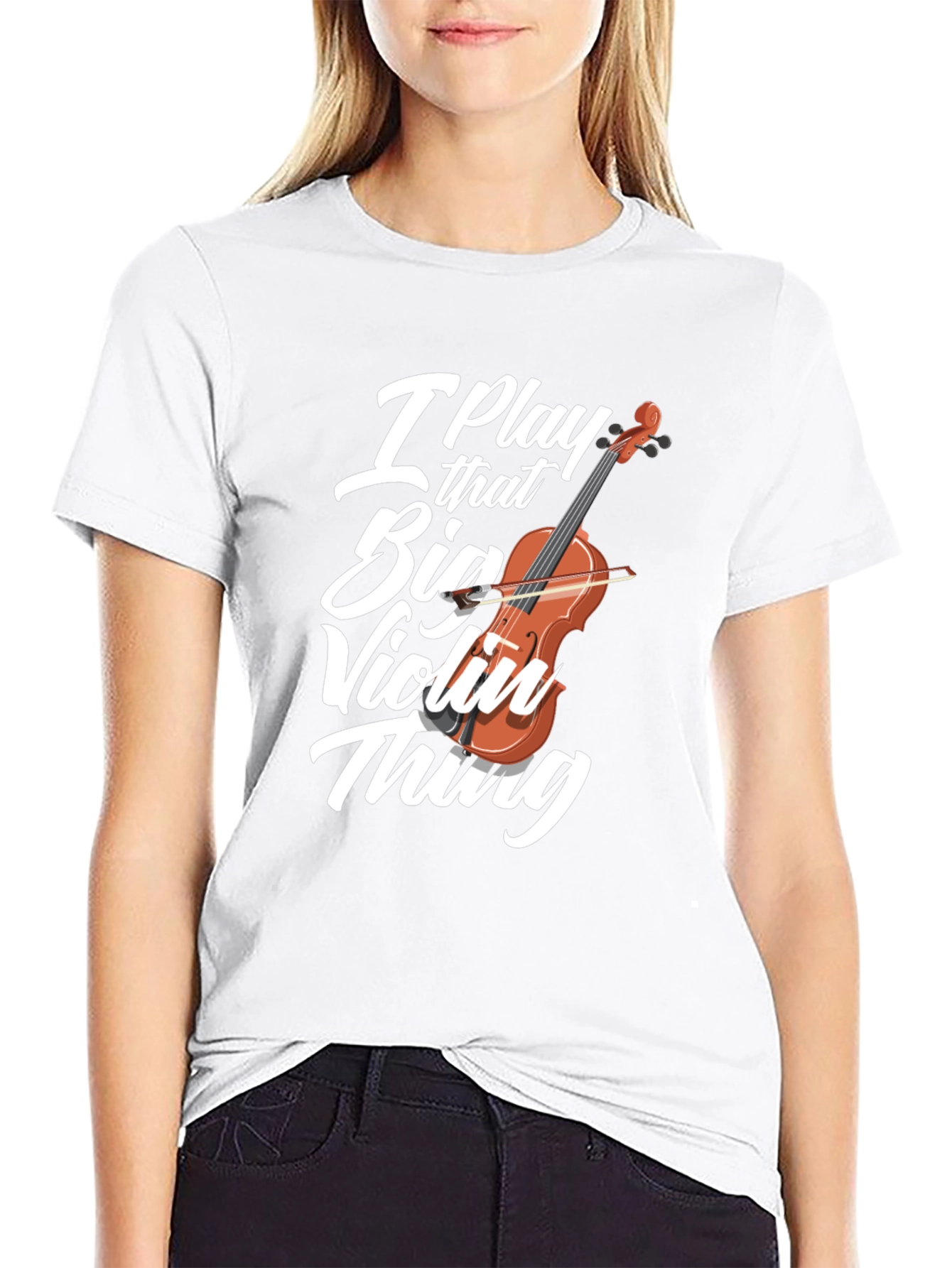 I Play That Big Violin Thing Black T-Shirt