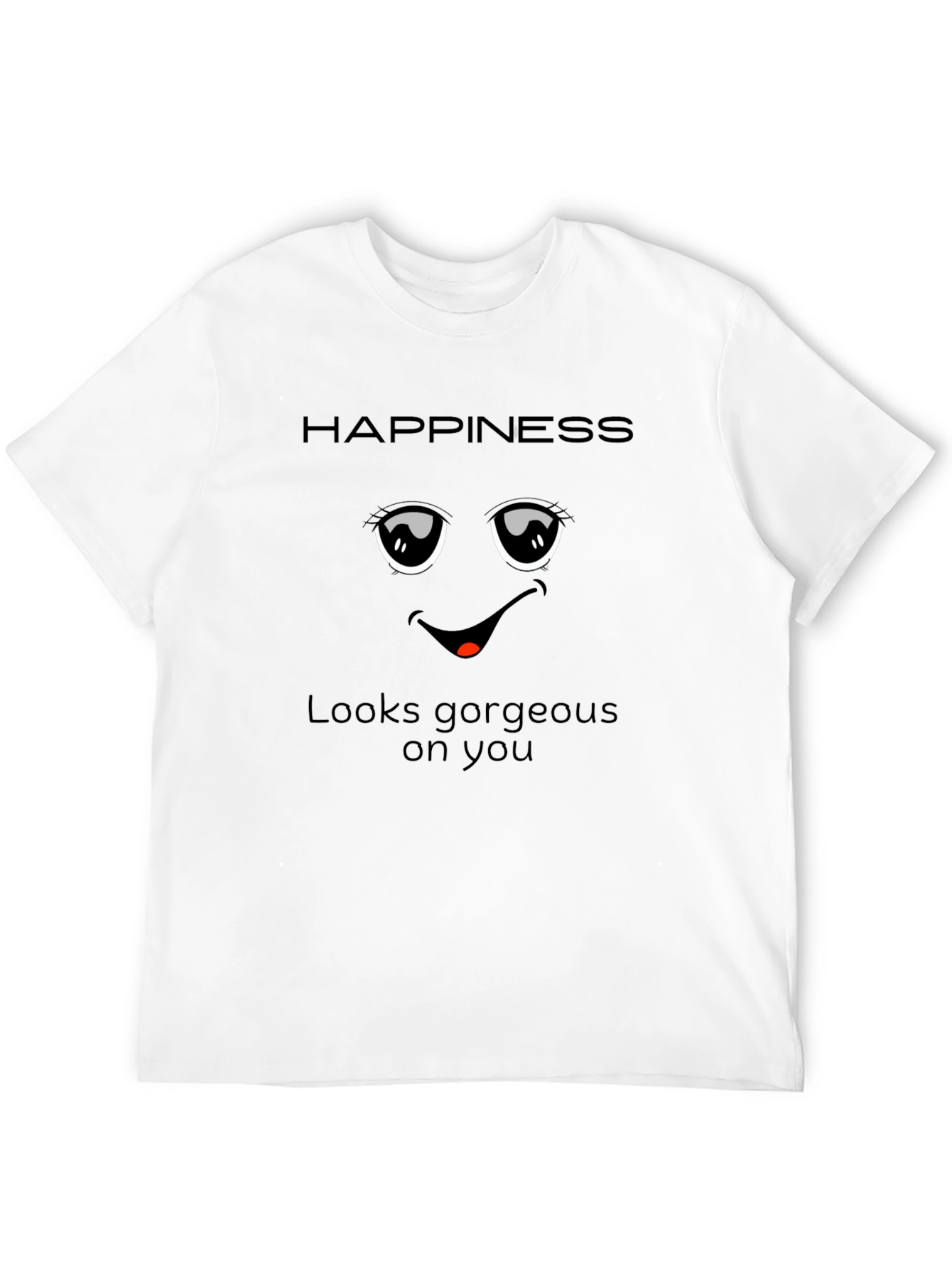 Happiness Graphic Black Tee
