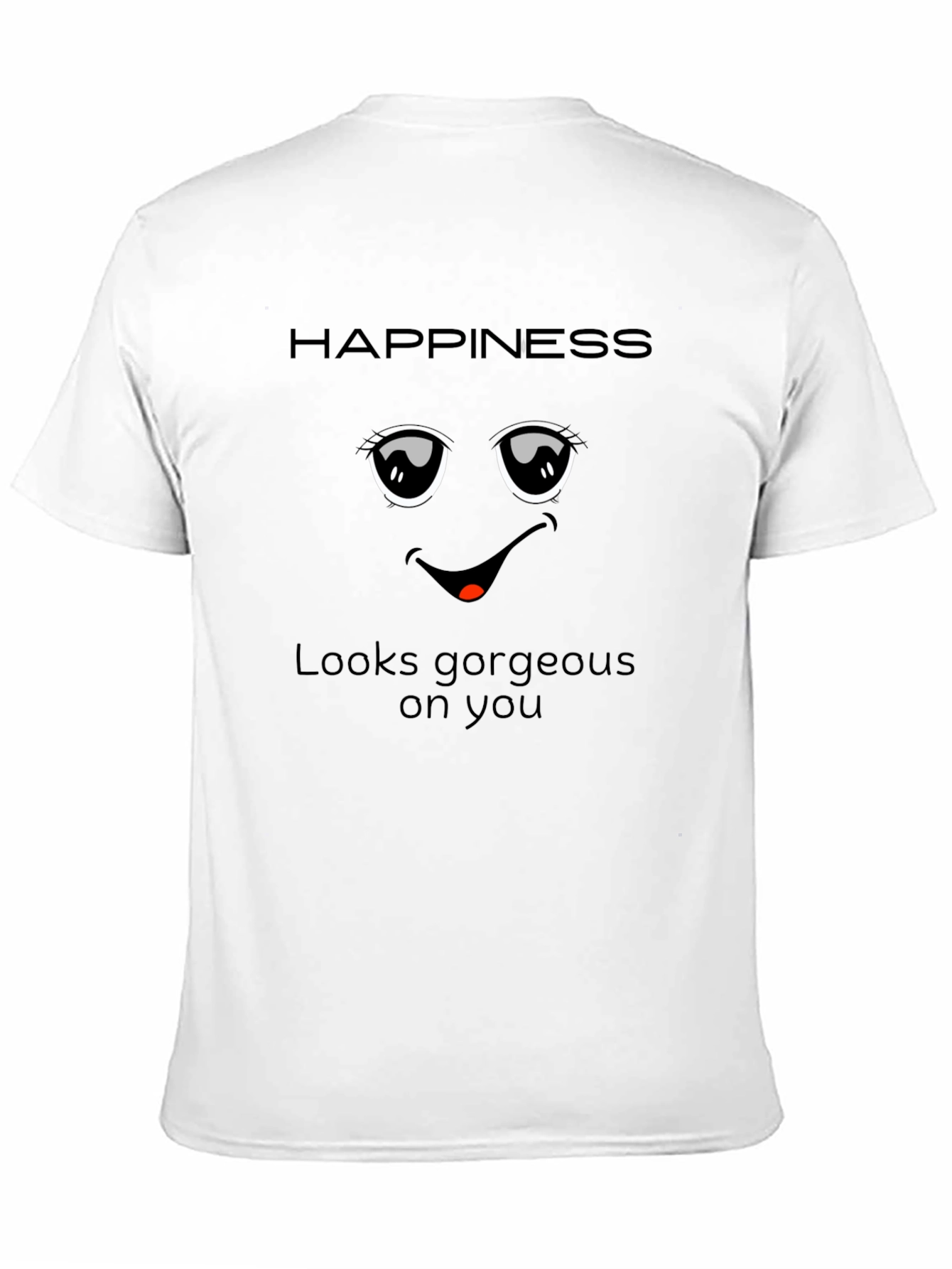 Happiness Graphic Black Tee