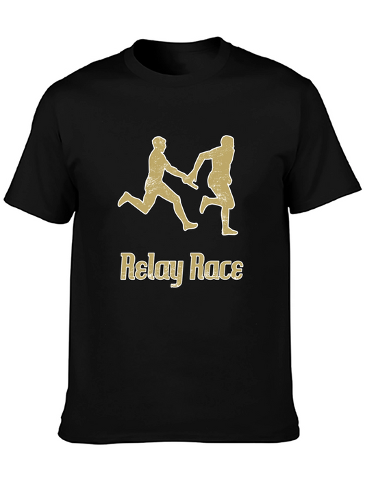 Relay Race Graphic T-Shirt - Black