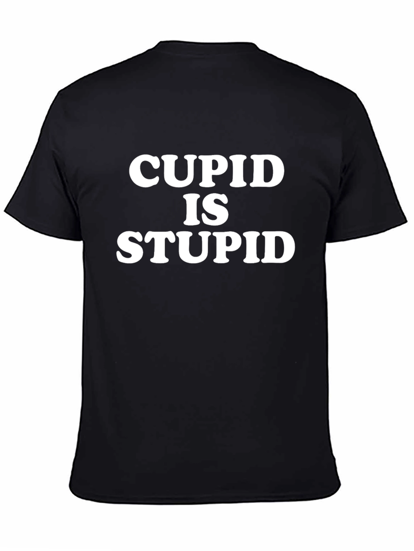 Cupid Is Stupid Graphic T-Shirt - Black