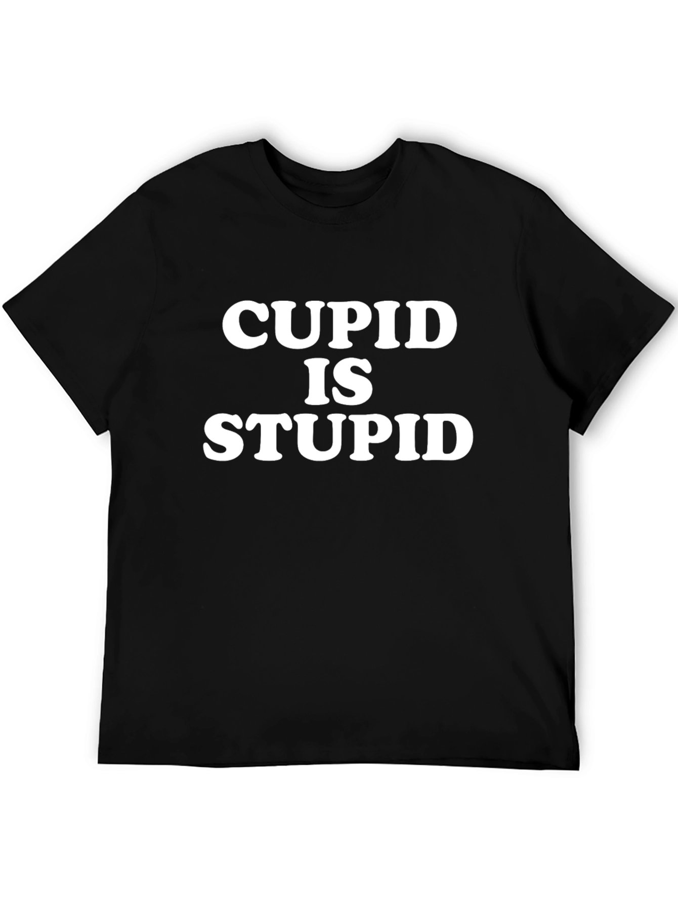 Cupid Is Stupid Graphic T-Shirt - Black