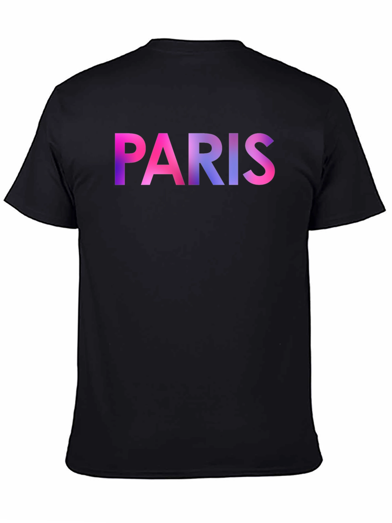 Paris Gradient Graphic Black T-Shirt