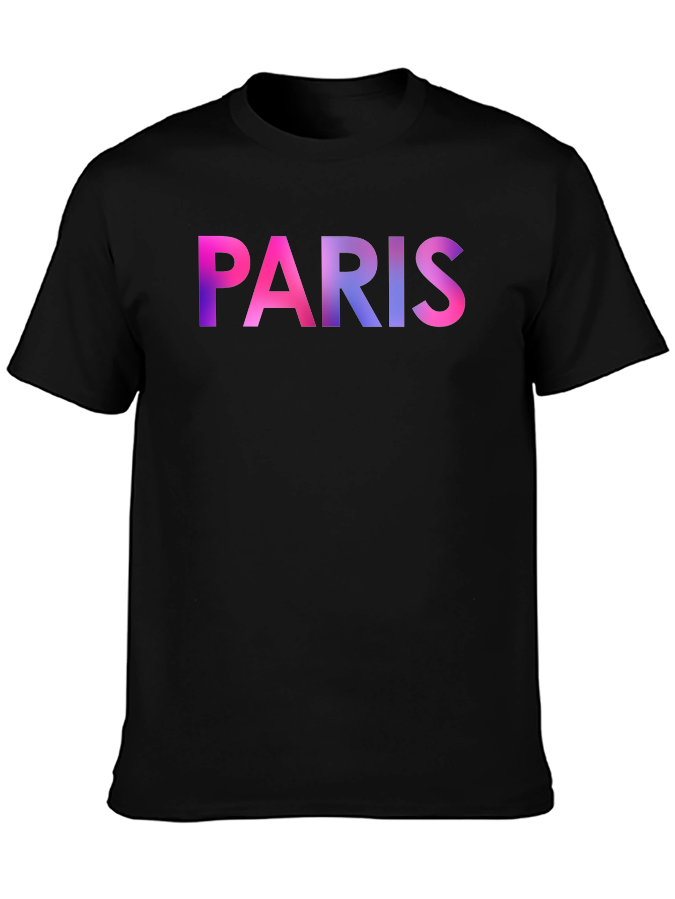 Paris Gradient Graphic Black T-Shirt