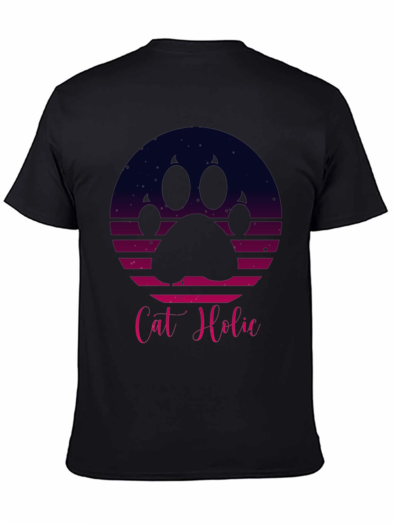 Cat Holic Retro Style Graphic T-Shirt