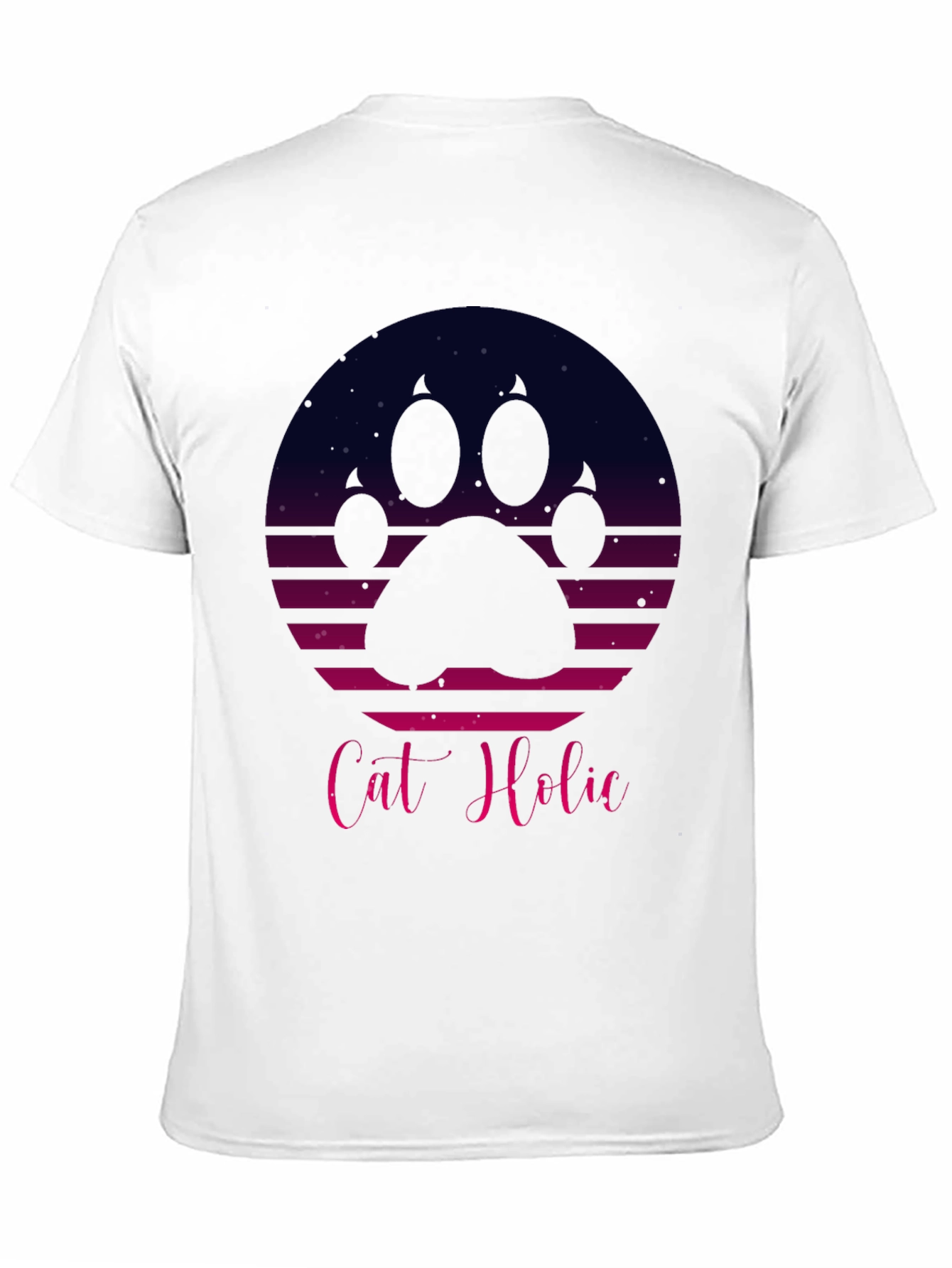 Cat Holic Retro Style Graphic T-Shirt