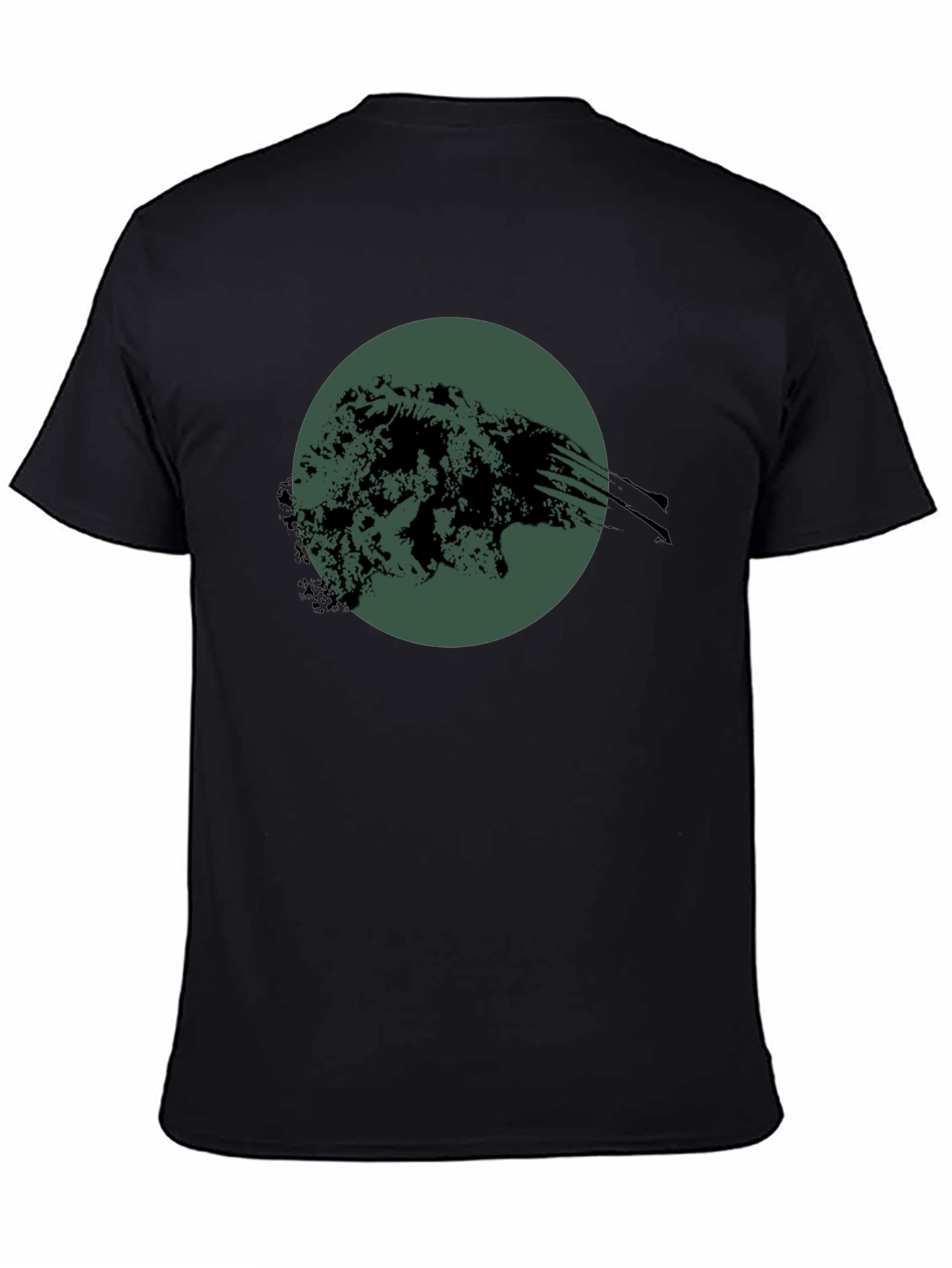 Abstract Graphic Print Black T-Shirt