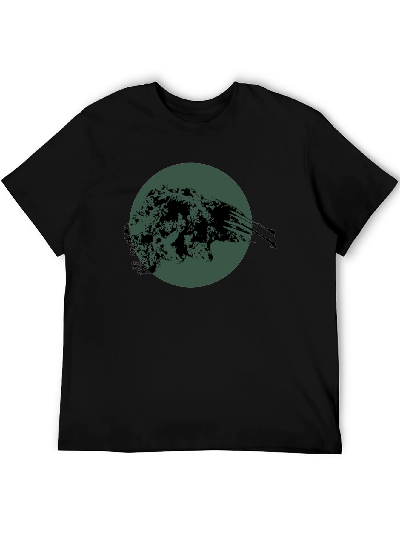 Abstract Graphic Print Black T-Shirt