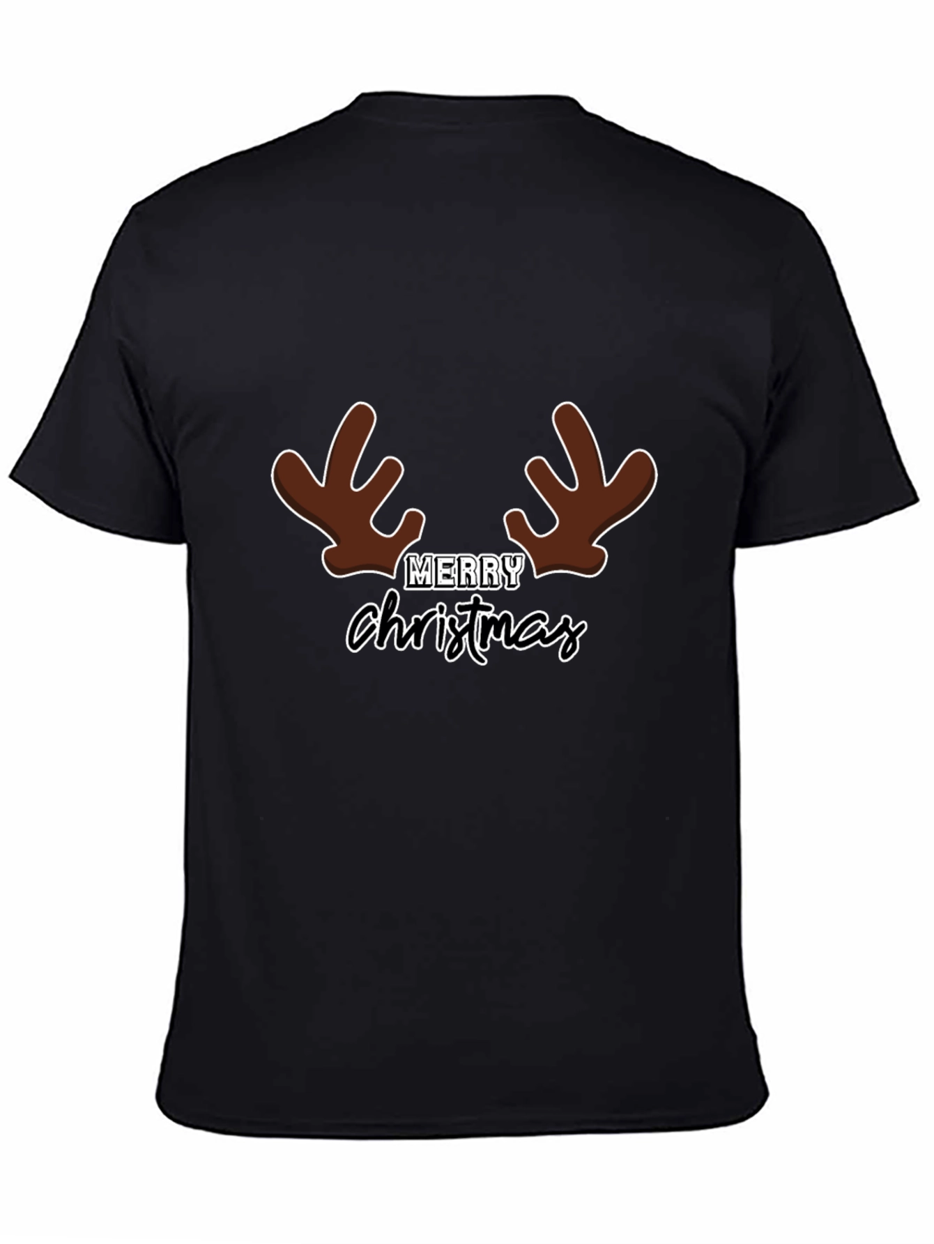 Merry Christmas Reindeer Antlers T-Shirt
