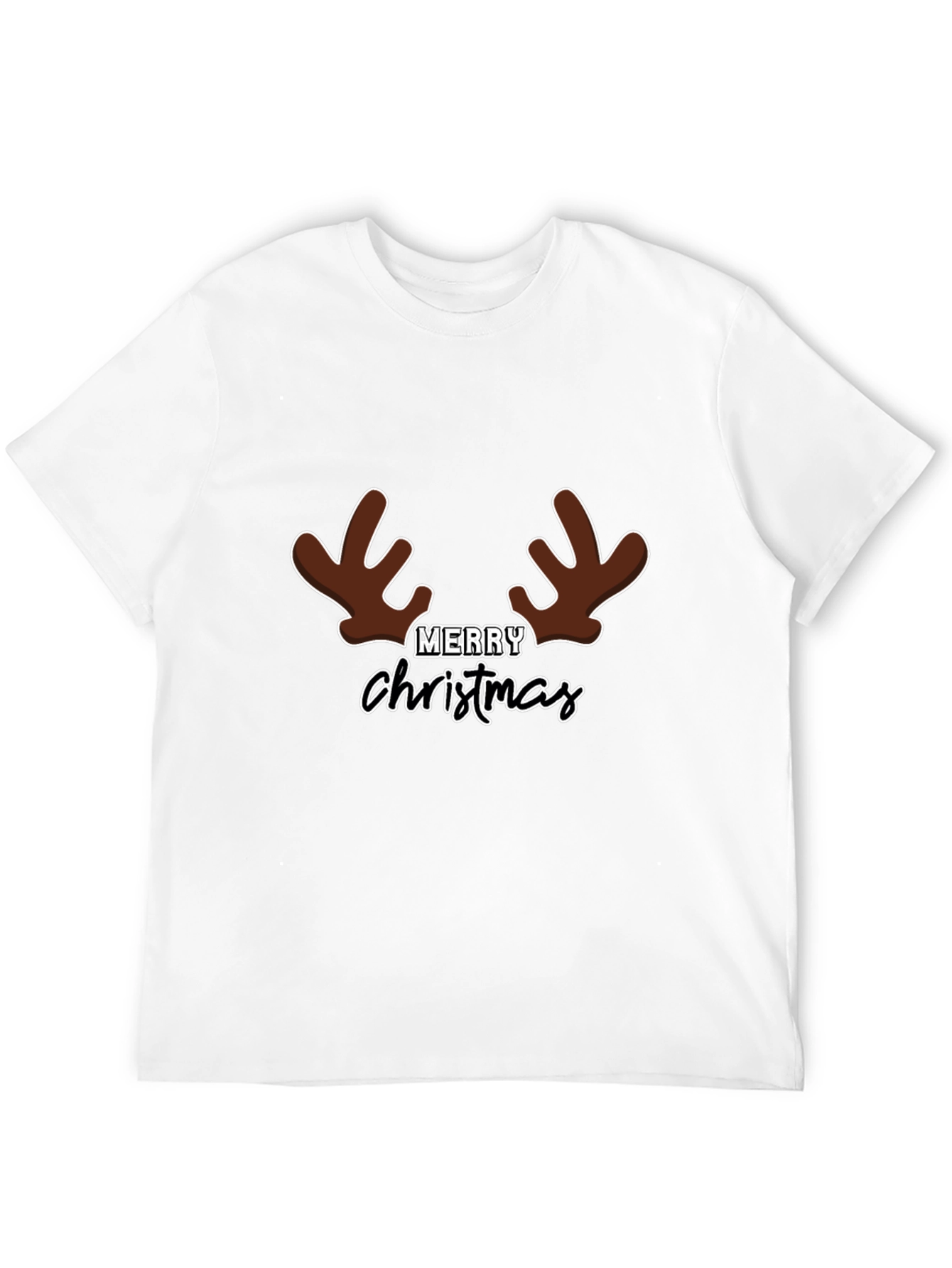 Merry Christmas Reindeer Antlers T-Shirt